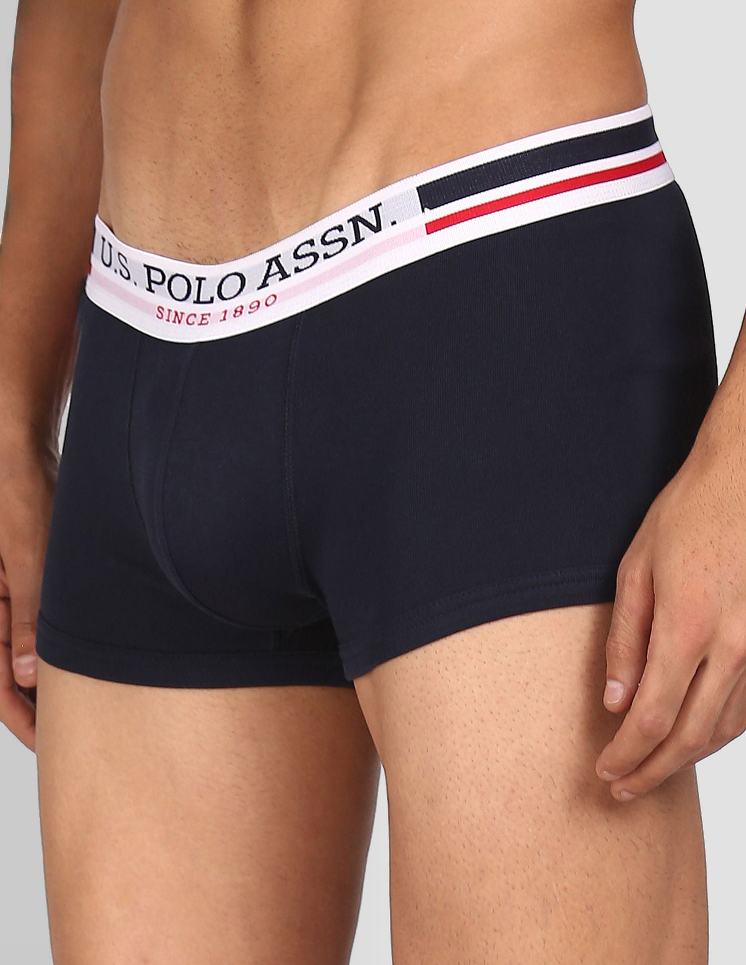 Mid Rise Cotton I641 Trunks - Pack Of 2 Wine and Navy - U.S. POLO ASSN. | Large