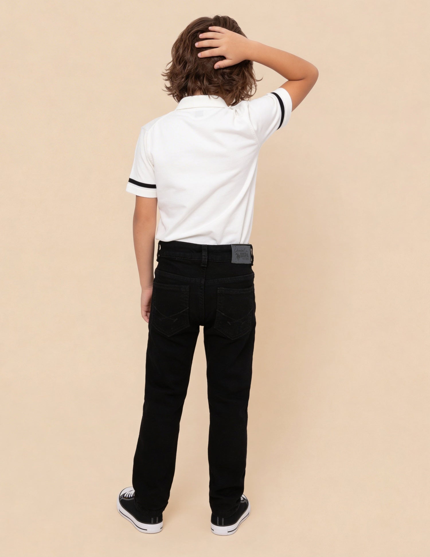 Mid Rise Slim Fit Jeans Black - U.S. Polo Assn. India | Large