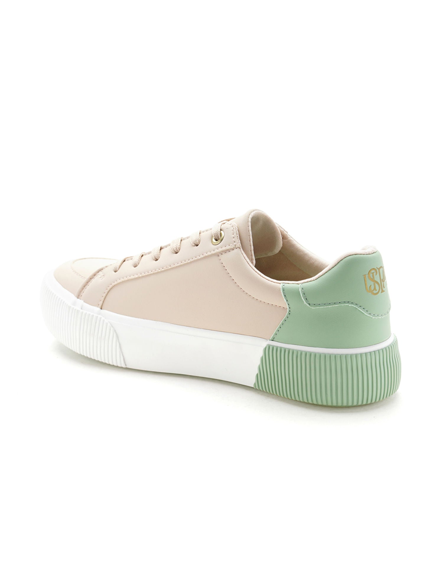 U.S. Polo Assn. Women Katy 3.0 Colourblock Sneakers with Textured Sole Light Green - U.S. POLO ASSN. | Large