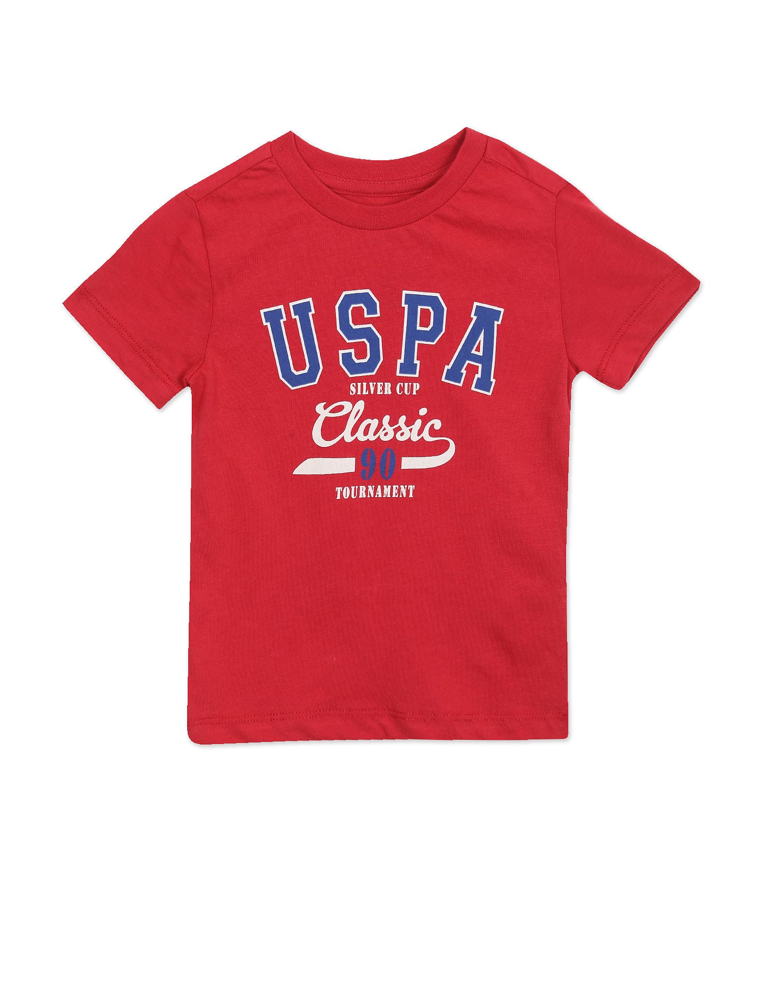 Crew Neck Printed T-Shirts - Pack Of 2 Red and Navy - U.S. POLO ASSN. | Large