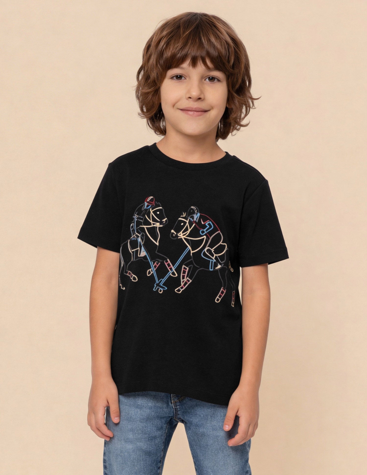 Graphic Printed Regular Fit T-Shirt Black - U.S. Polo Assn. India | Large