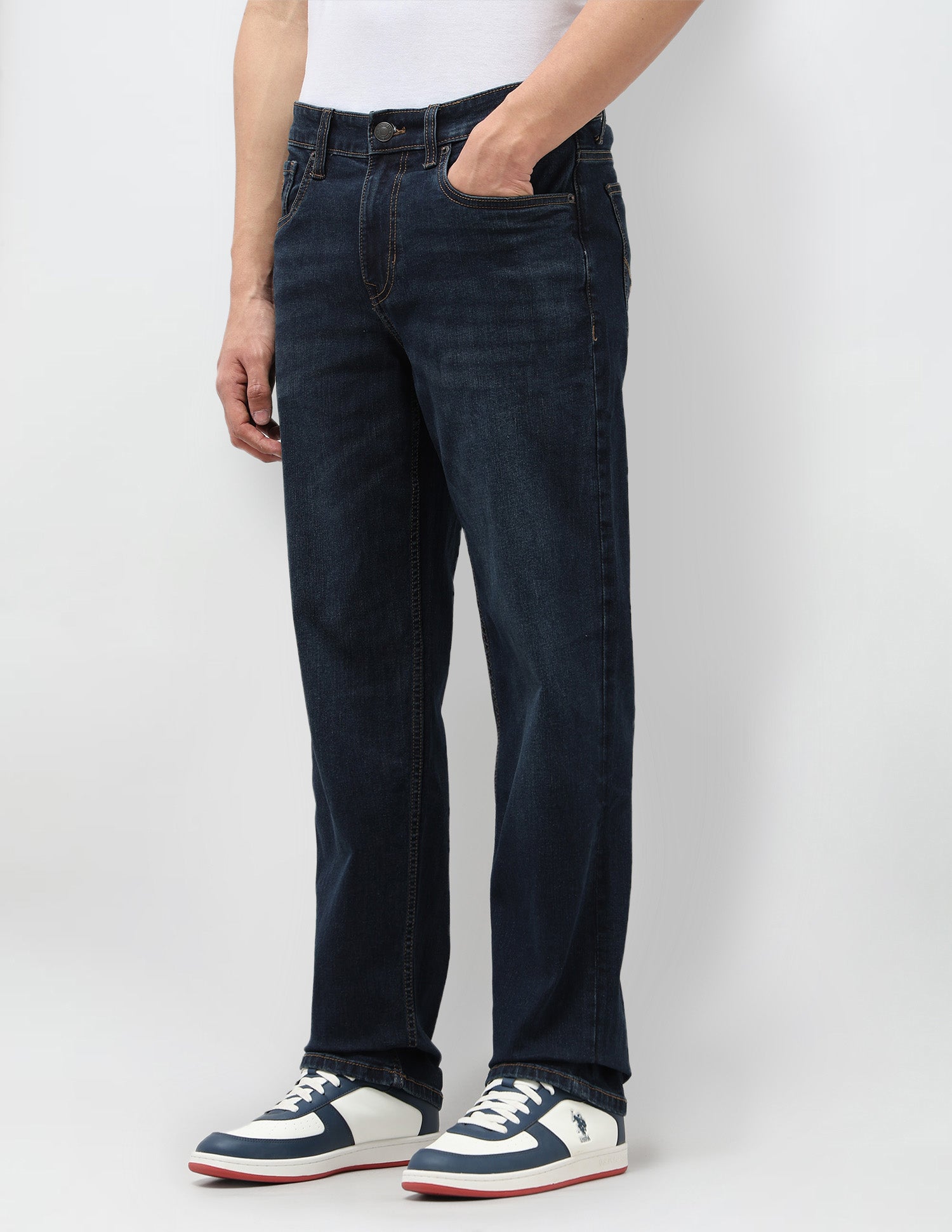 Shawn Relaxed Fit Blue Jeans Indigo - U.S. Polo Assn. India | Large