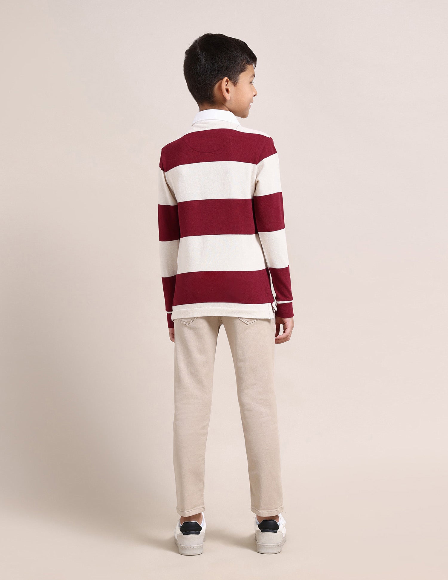 Regular fit Striped Polo Shirt Ecru - U.S. POLO ASSN. | Large