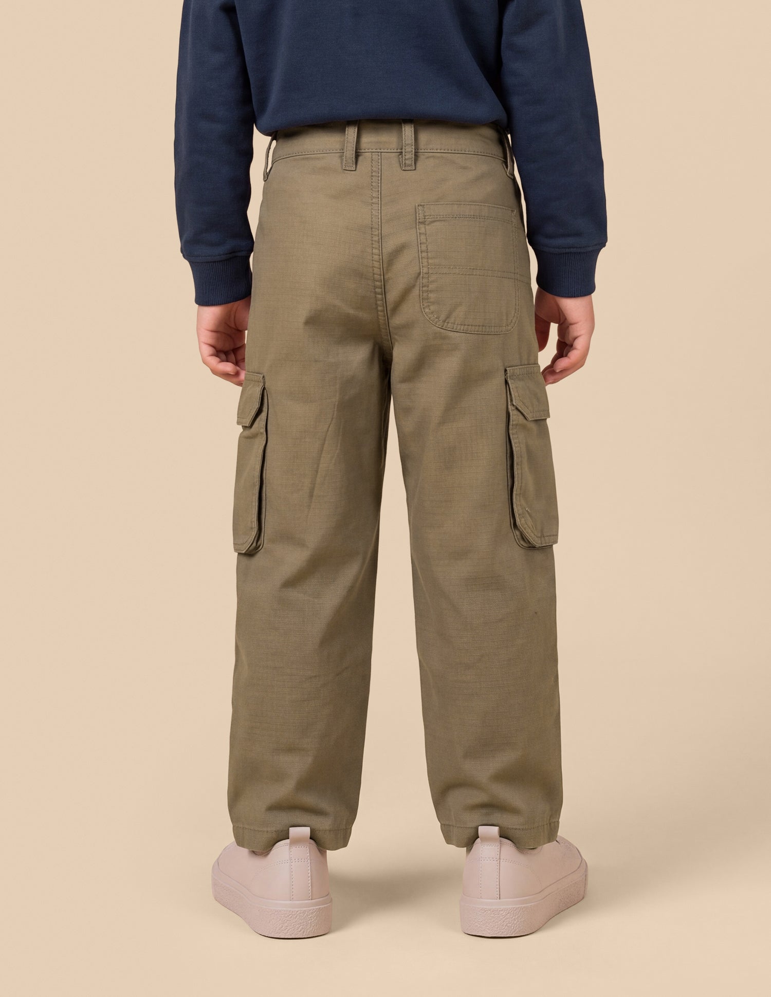 Mid Rise Relaxed Fit Cargos Khaki - U.S. Polo Assn. India | Large