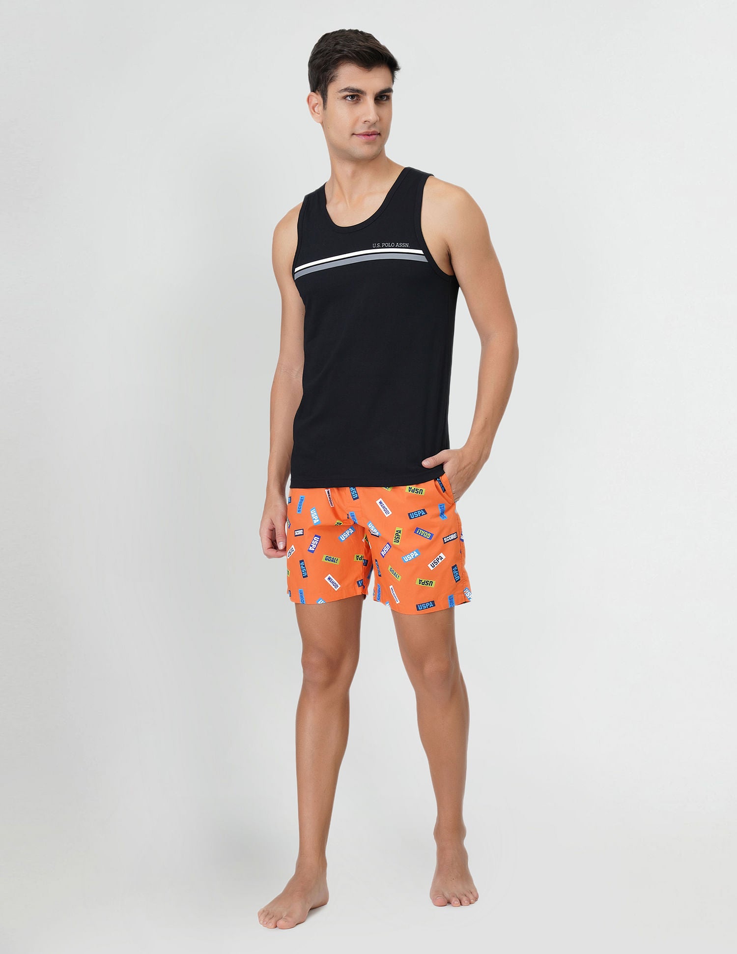 Relaxed Fit Printed IYAB Boxers - Pack Of 1 Orange - U.S. POLO ASSN. | Large