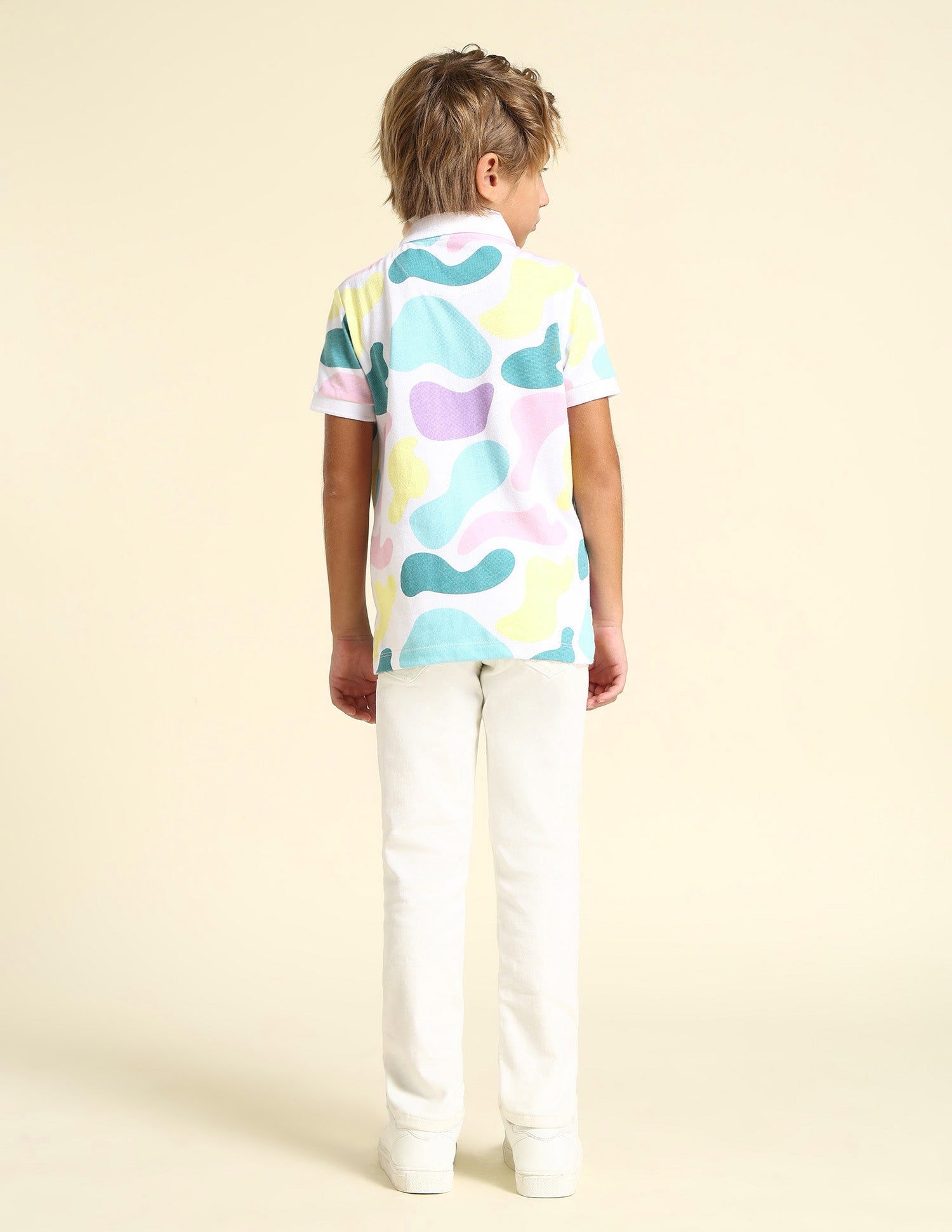 Boys Abstract Printed Regular Fit Polo Shirt Multi - U.S. POLO ASSN. | Large