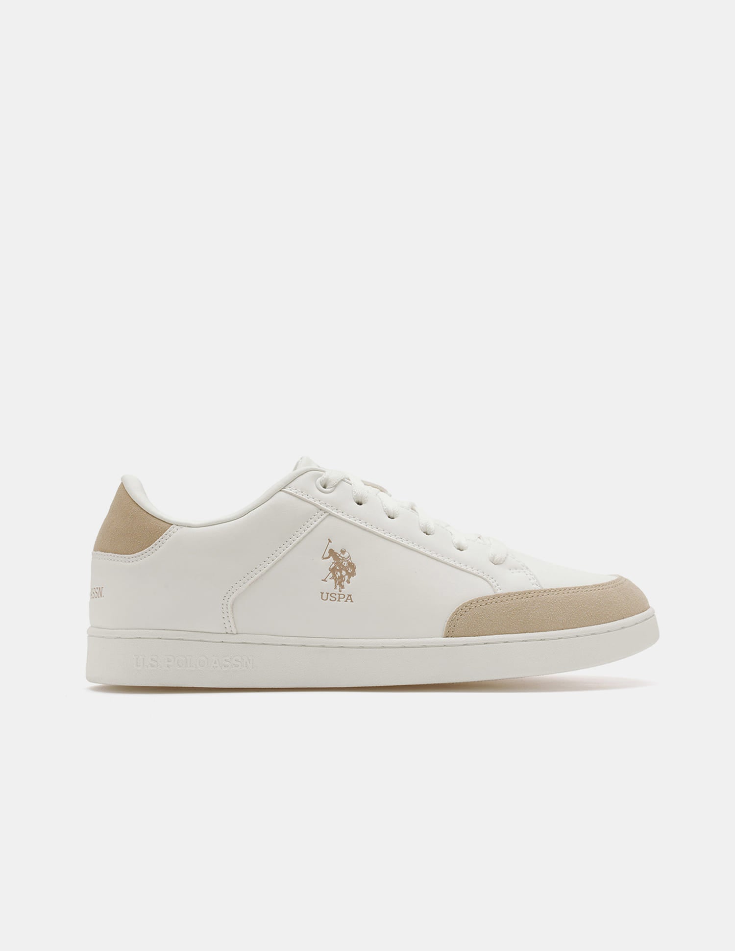Men Vancer 2.0 Colourblocked Sneakers Off White - U.S. Polo Assn. India | Large