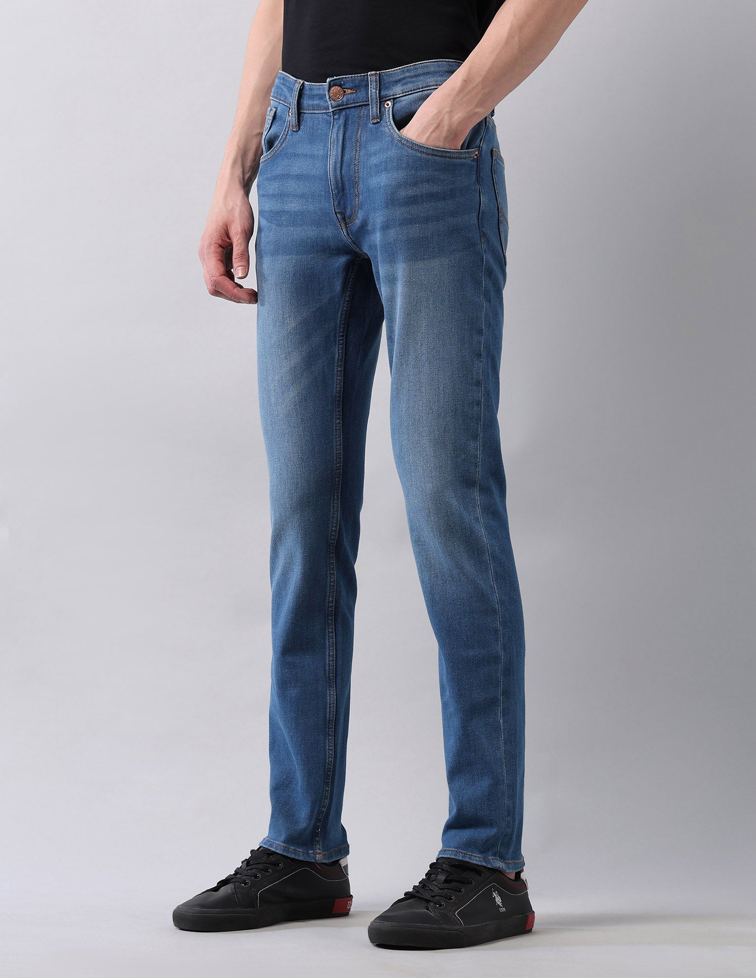 Regallo Skinny Fit Blue Jeans Blue - U.S. Polo Assn. India | Large