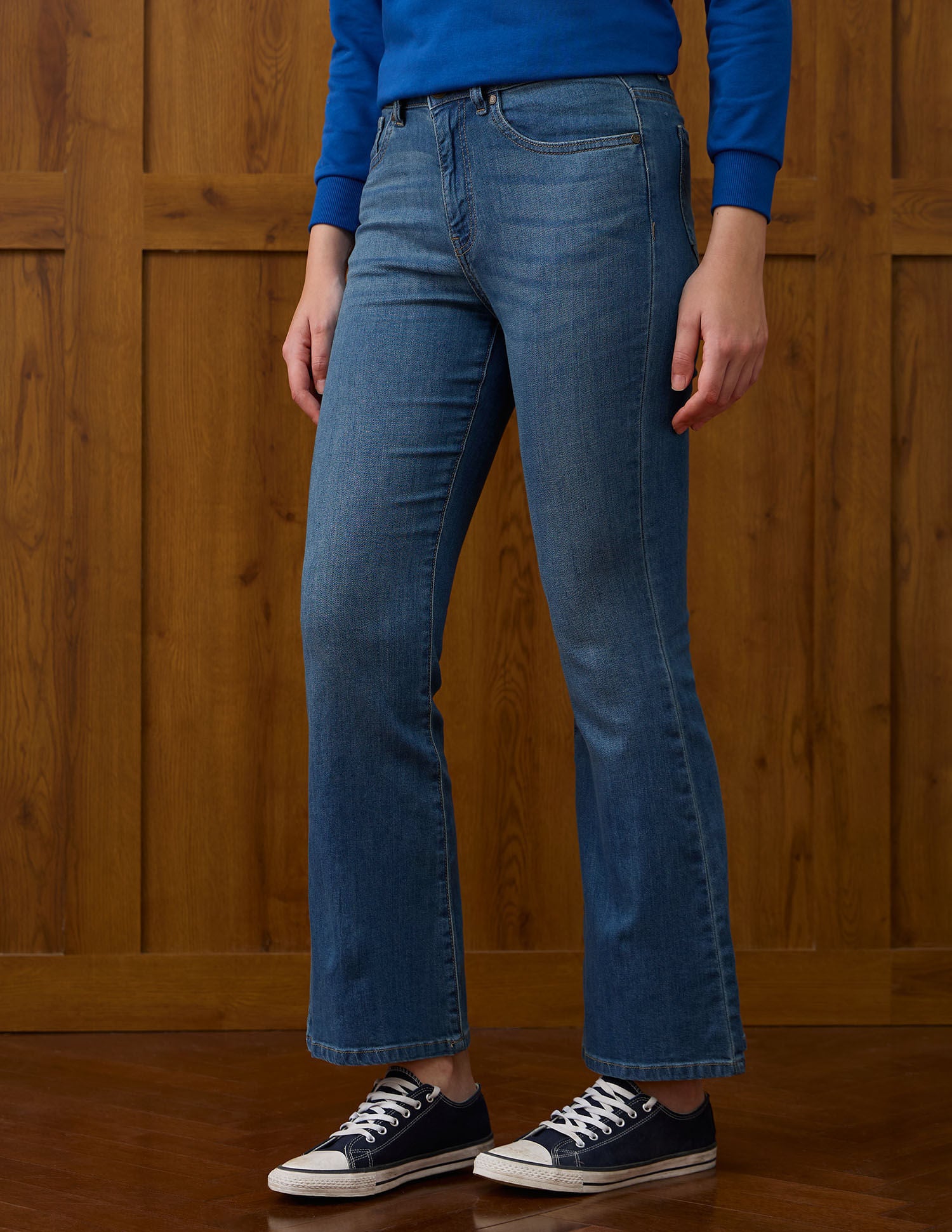 High Rise Flared Fit Jeans Blue - U.S. POLO ASSN. | Large