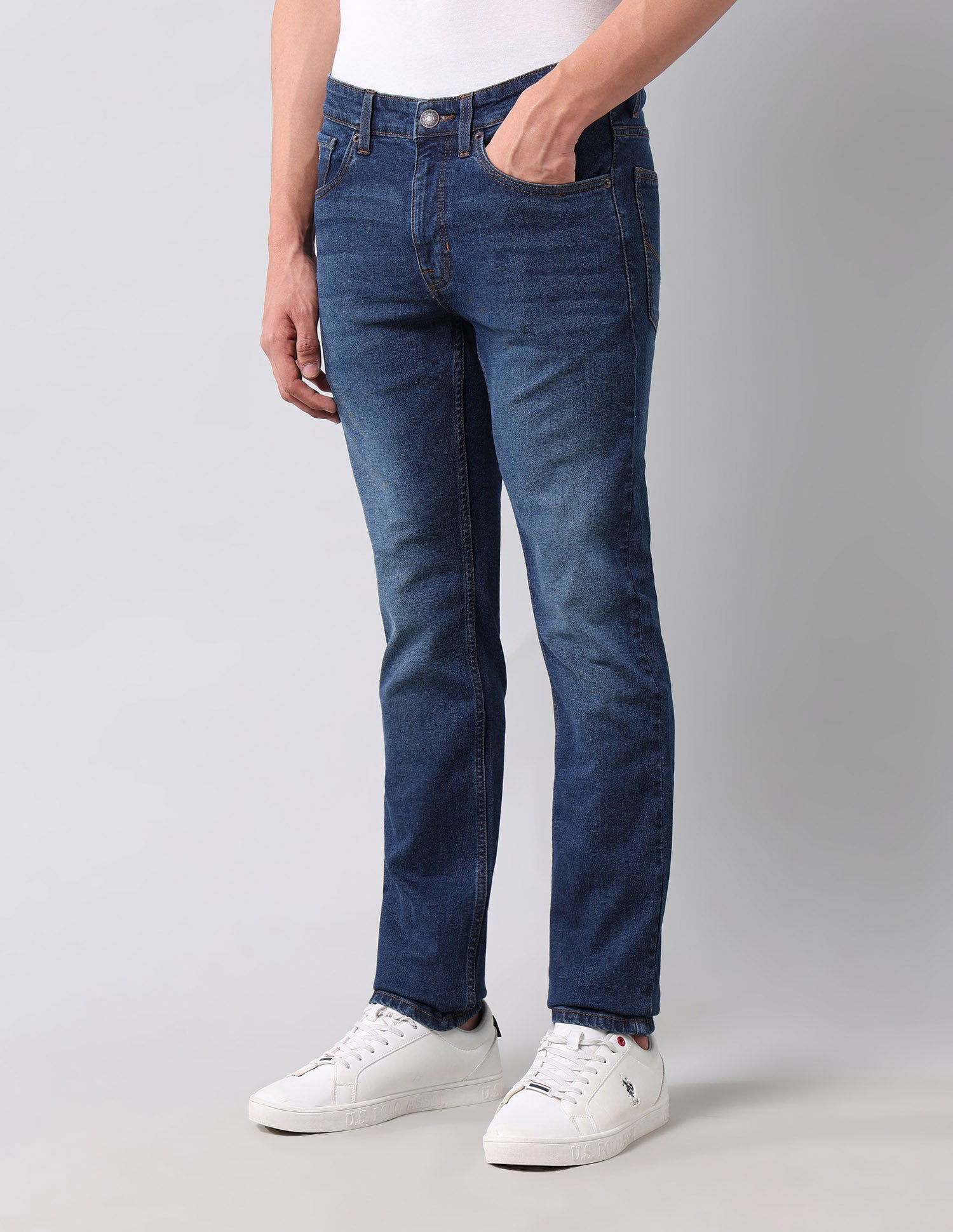Regallo Skinny Fit Blue Jeans Blue - U.S. Polo Assn. India | Large