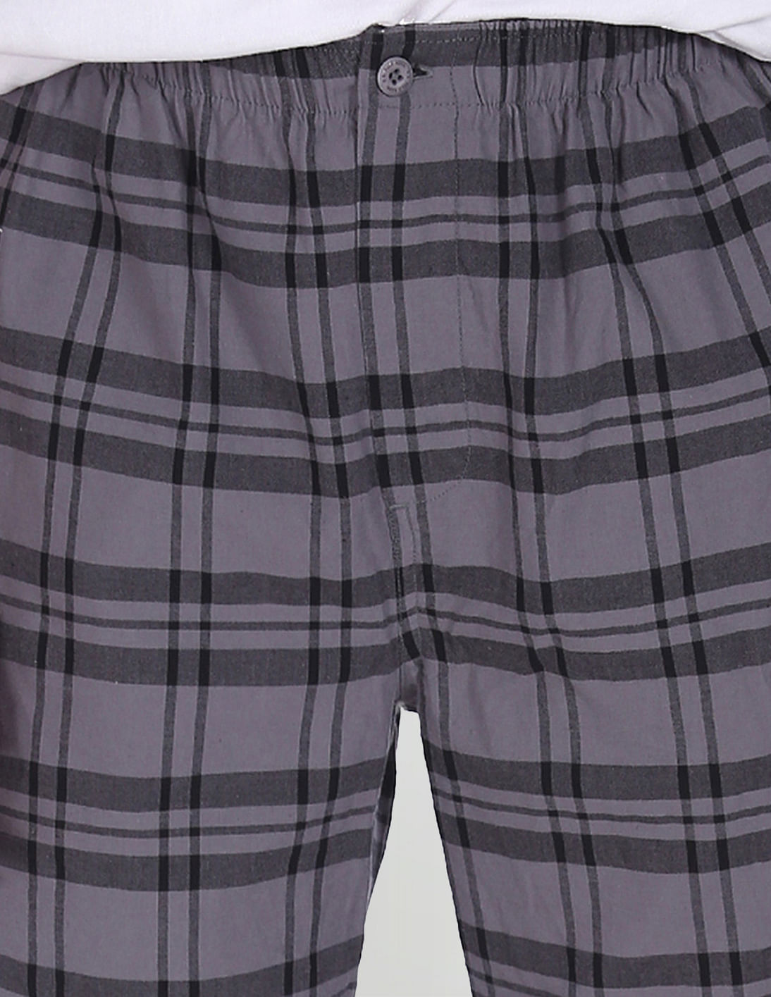Pure Cotton Checked I692 Bermudas - Pack Of 1 Grey - U.S. POLO ASSN. | Large