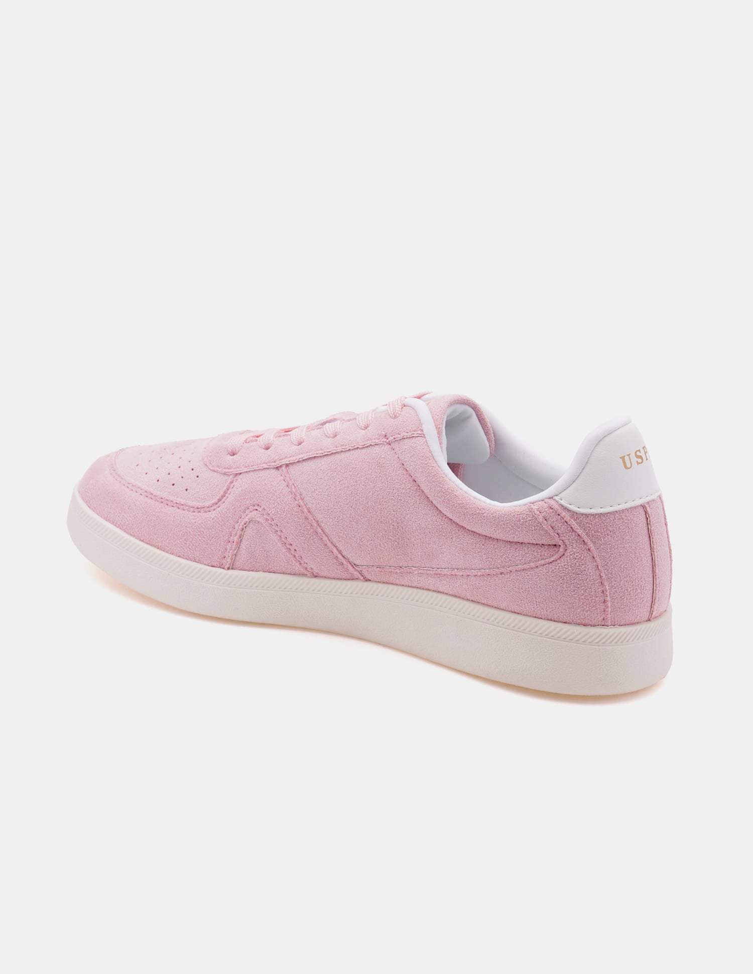 Women Round Toe Edda Striped Sneakers Pink - U.S. Polo Assn. India | Large