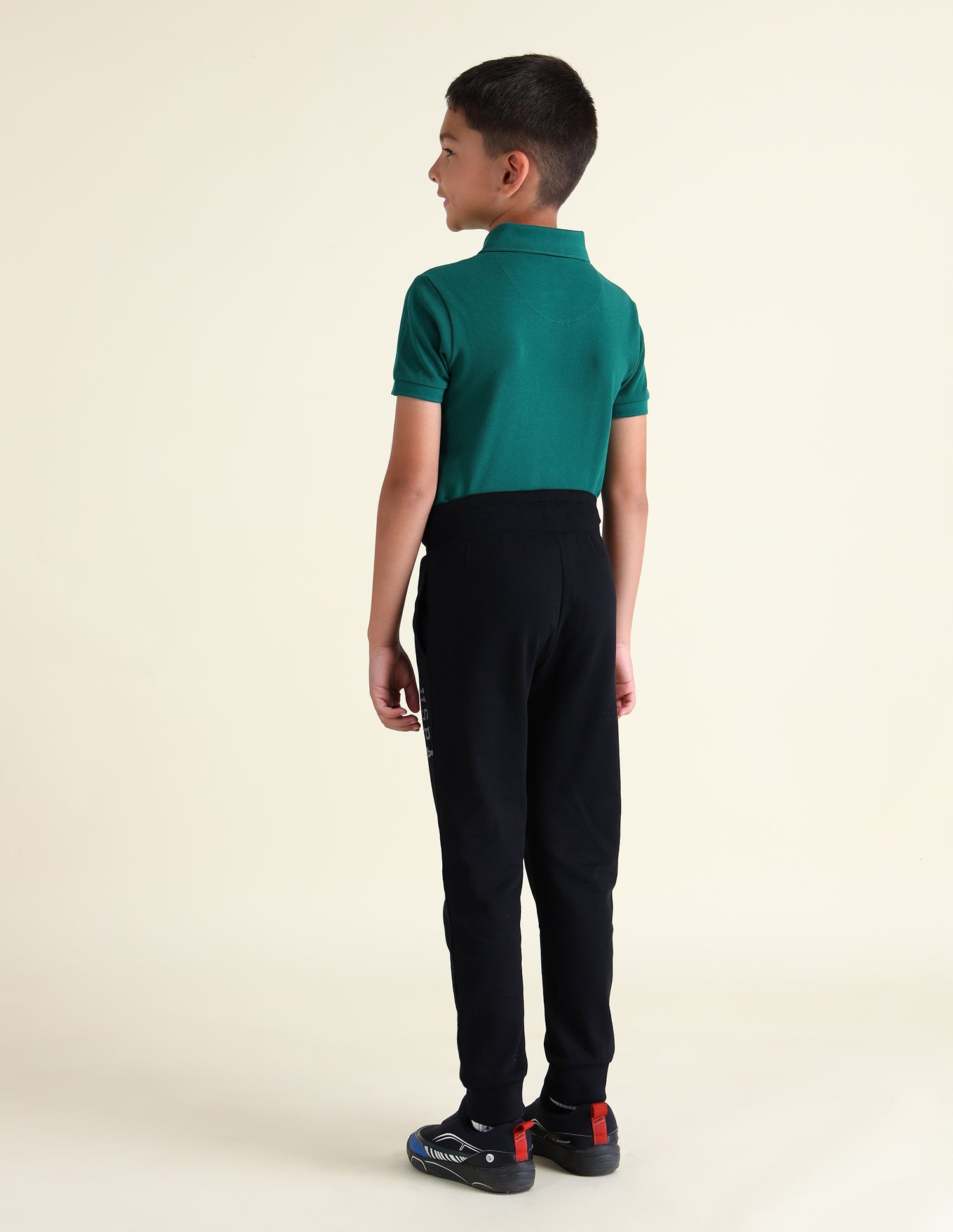 Boys Solid Regular Fit Joggers Black - U.S. POLO ASSN. | Large