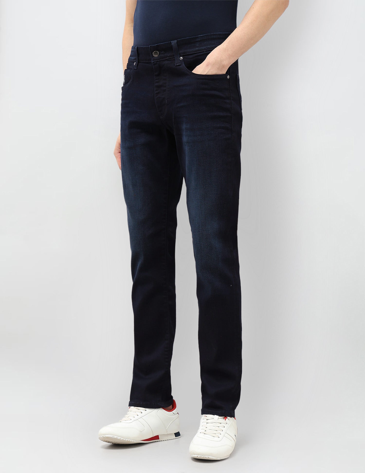 Brandon Slim Tapered Fit Black Gold Jeans Dark Blue - U.S. POLO ASSN. | Large