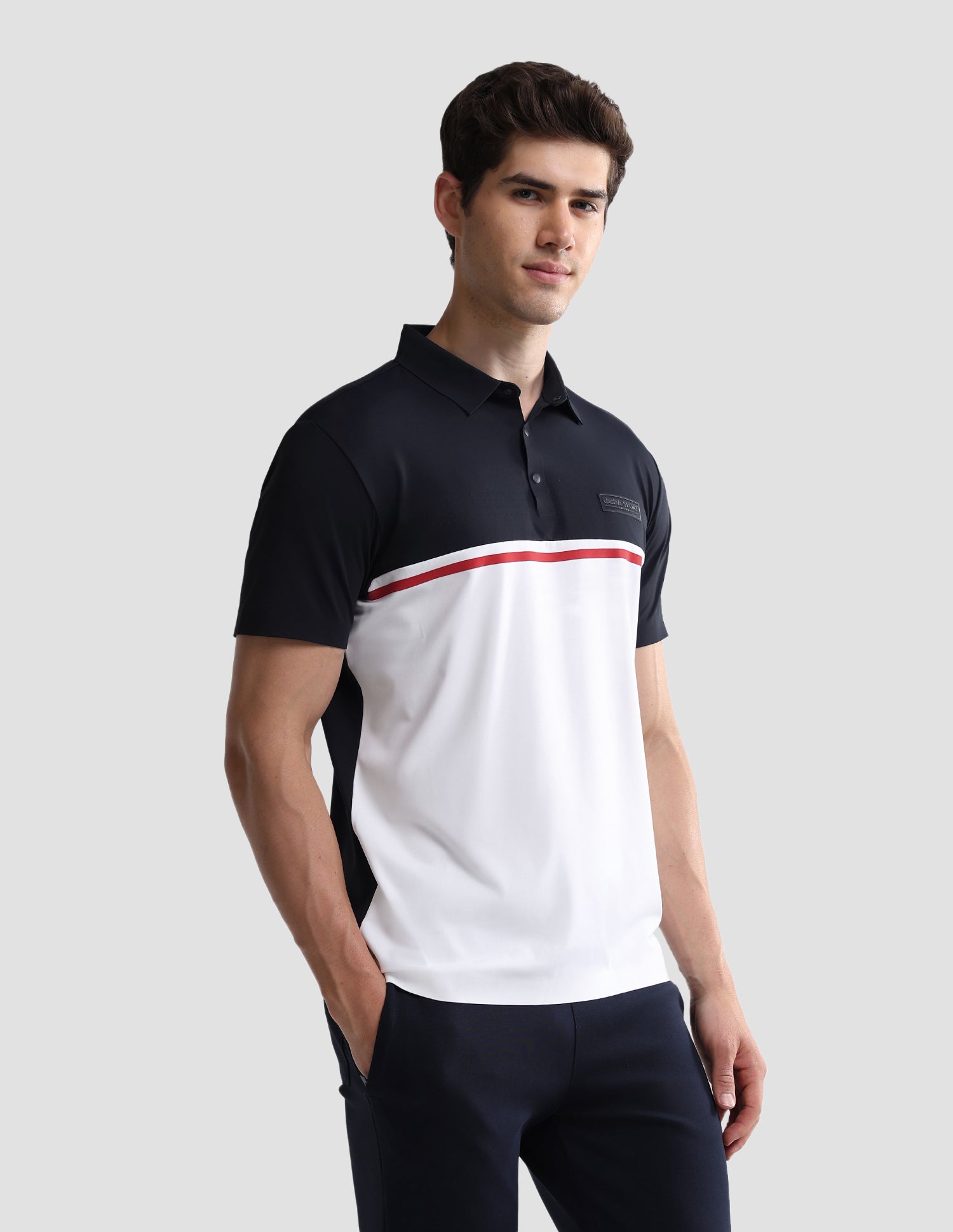 Colourblocked Slim Fit Active Polo Shirt Navy - U.S. Polo Assn. India | Large