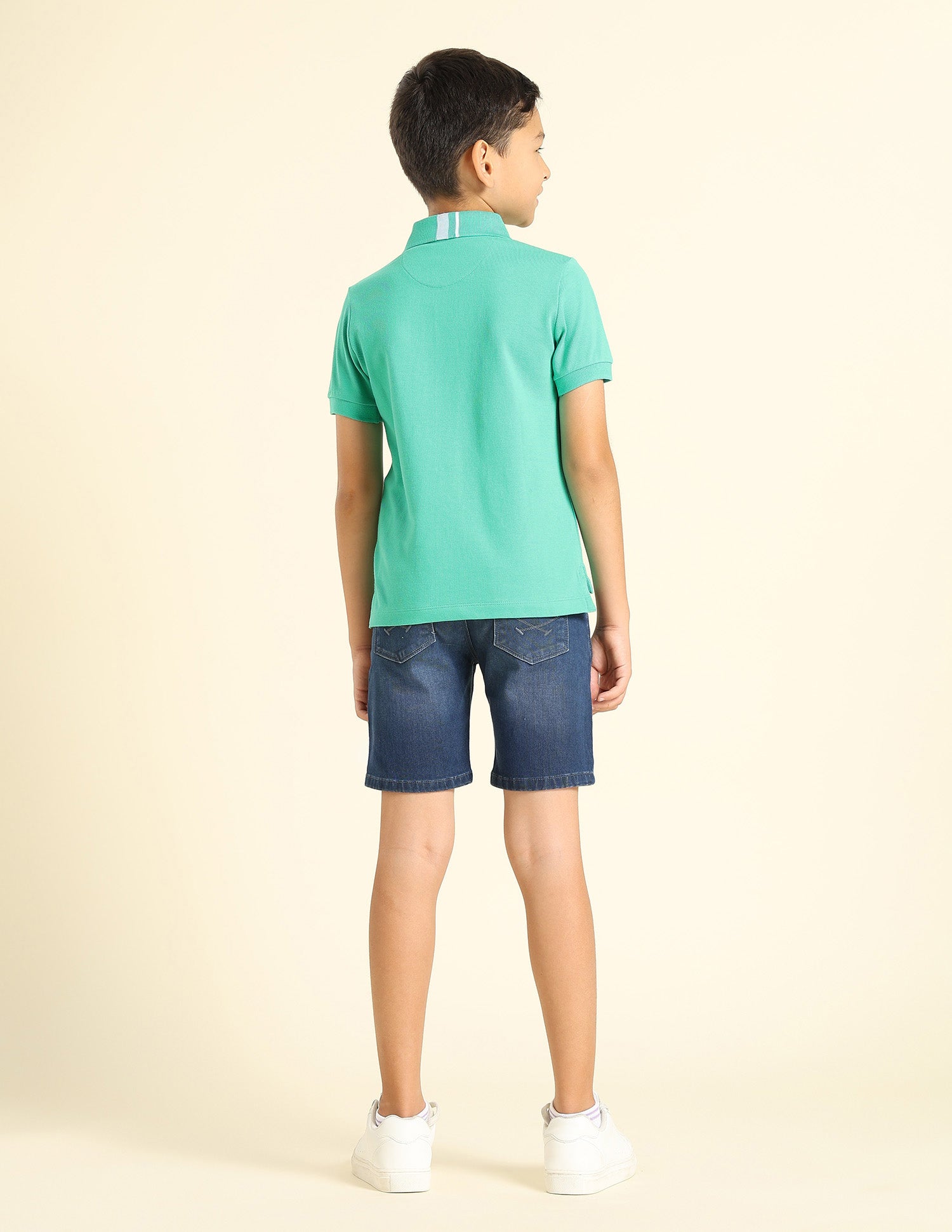 Boys Regular Fit Pure Cotton Polo Shirt Green - U.S. POLO ASSN. | Large