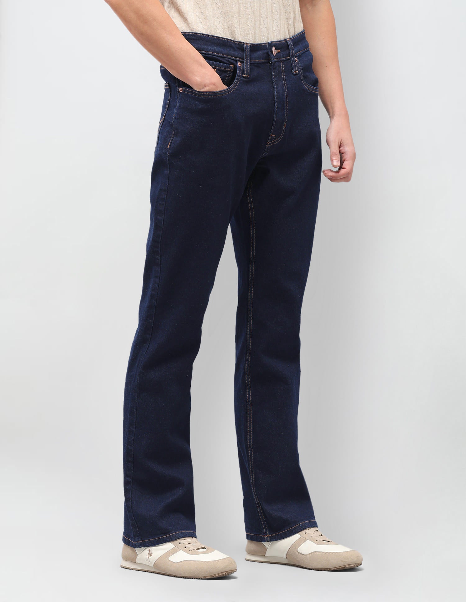 Solid Bootcut Jeans Blue - U.S. Polo Assn. India | Large