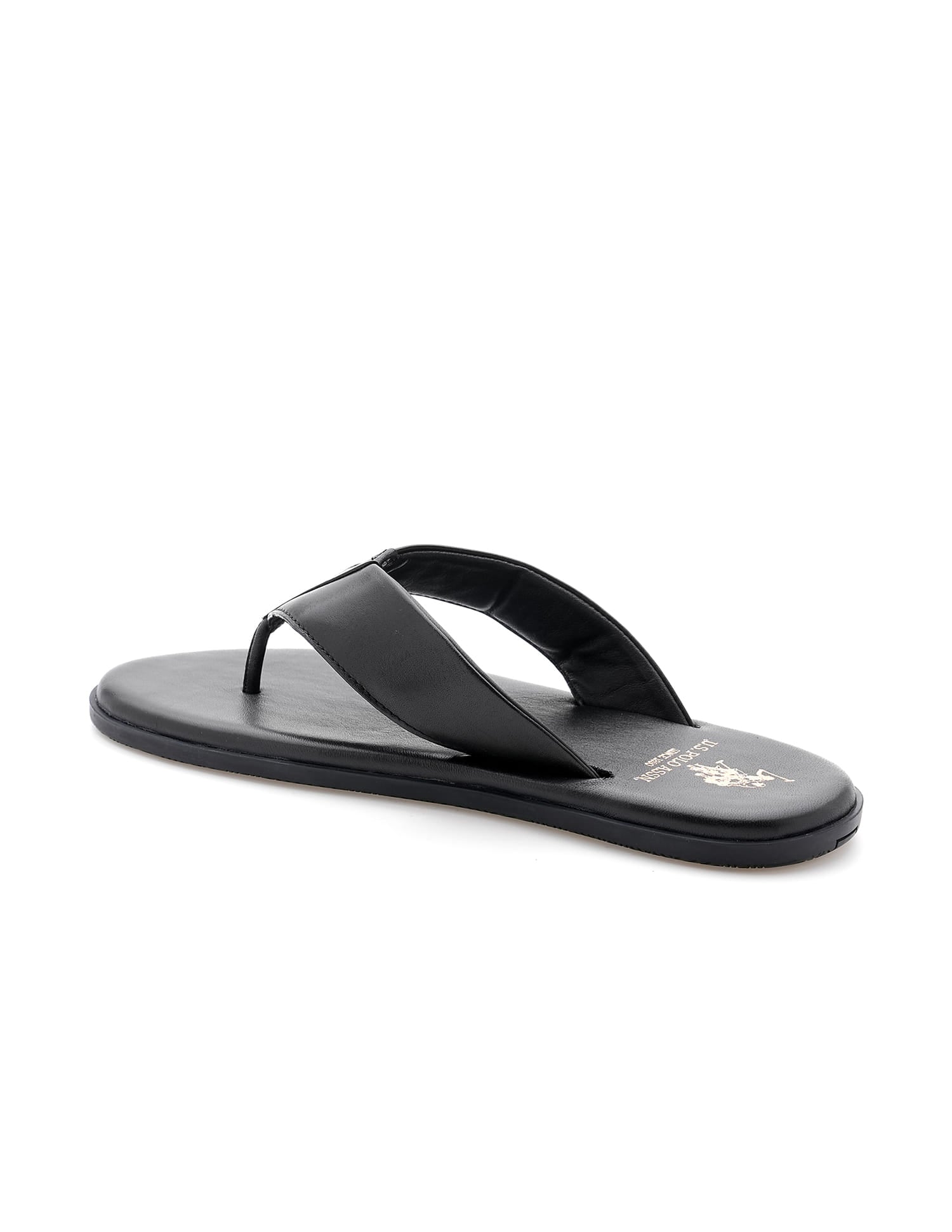 Men Broad Strap Hendrik Flip Flops Black - U.S. Polo Assn. India | Large