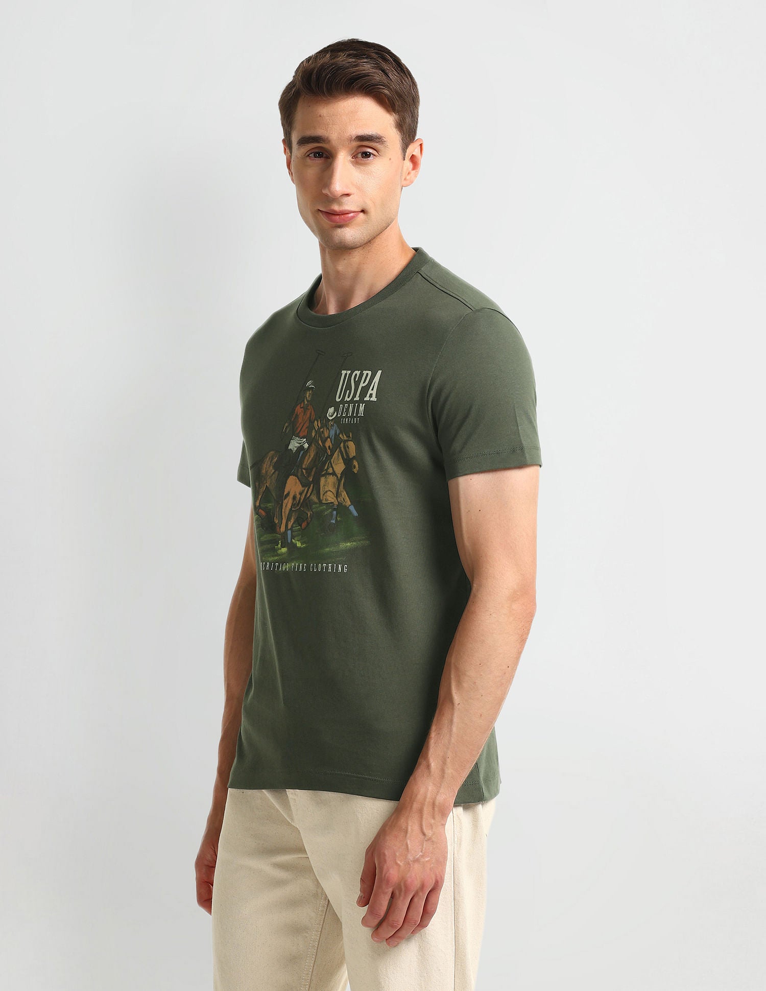 Muscle Fit Graphic T-Shirt Cream - U.S. POLO ASSN. | Large