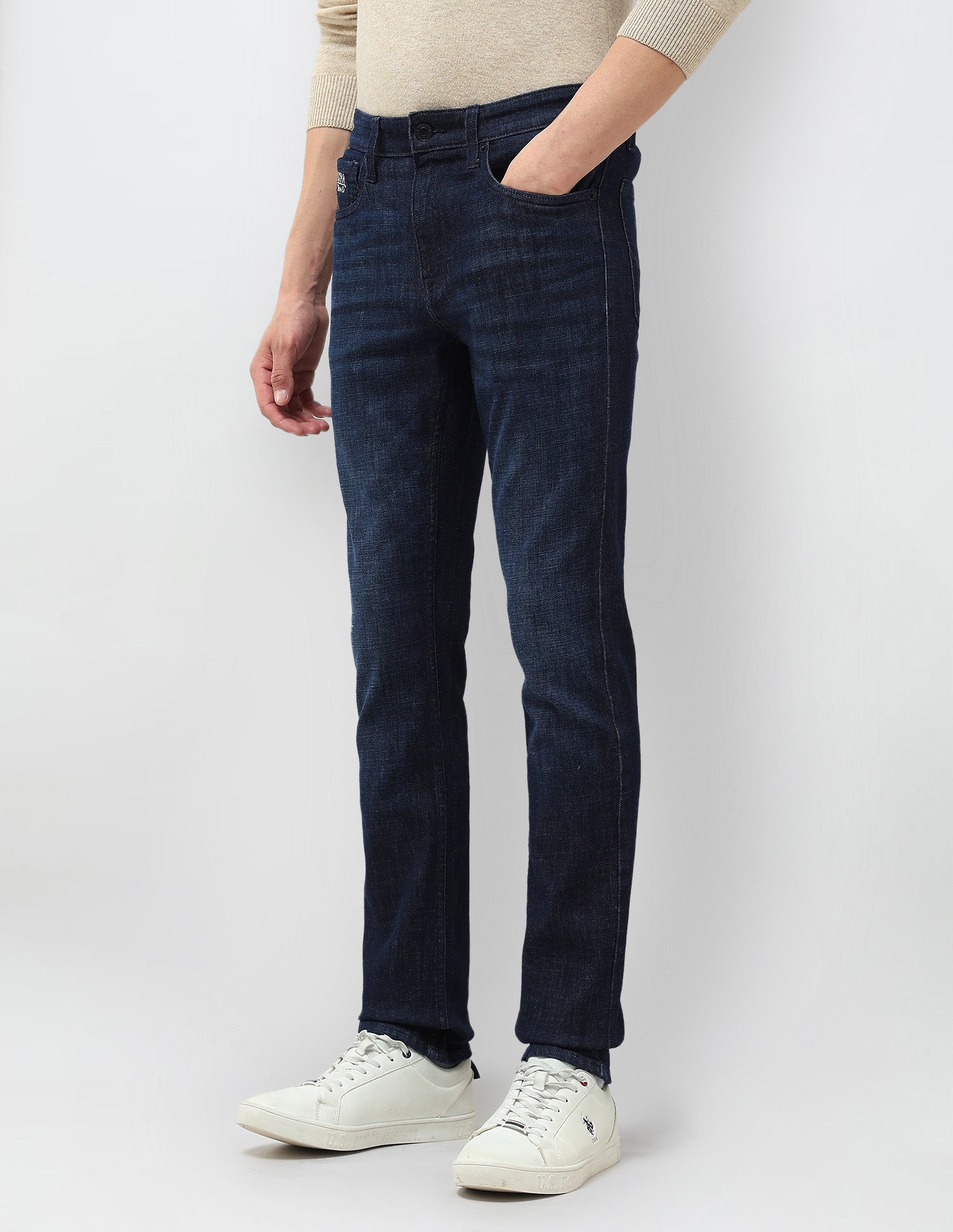Regallo Skinny Fit Blue Jeans Dark Blue - U.S. Polo Assn. India | Large