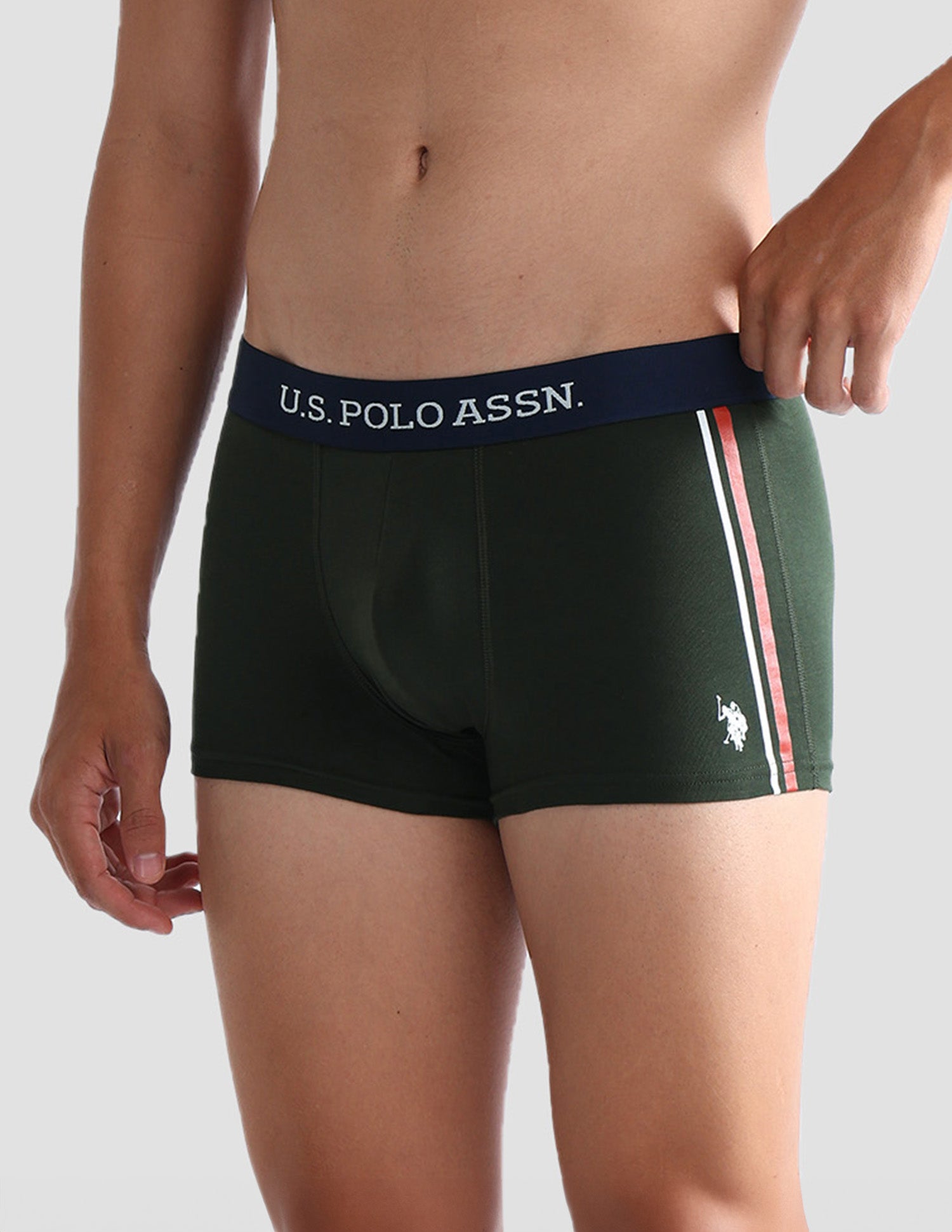 Solid Super Soft ET001 Trunks - Pack Of 1 Olive - U.S. POLO ASSN. | Large