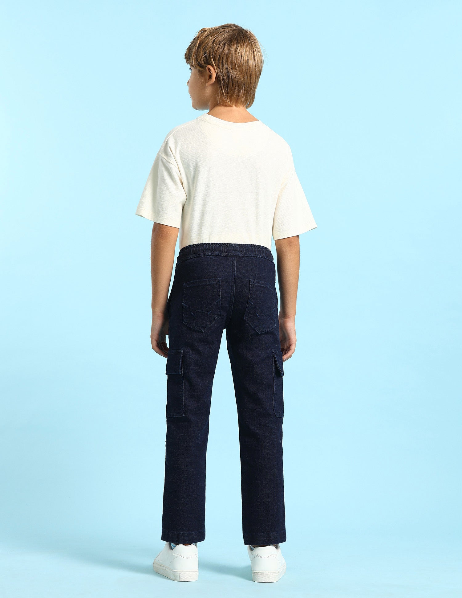 Boys Regular Fit Cargo Jeans Dark Wash - U.S. POLO ASSN. | Large