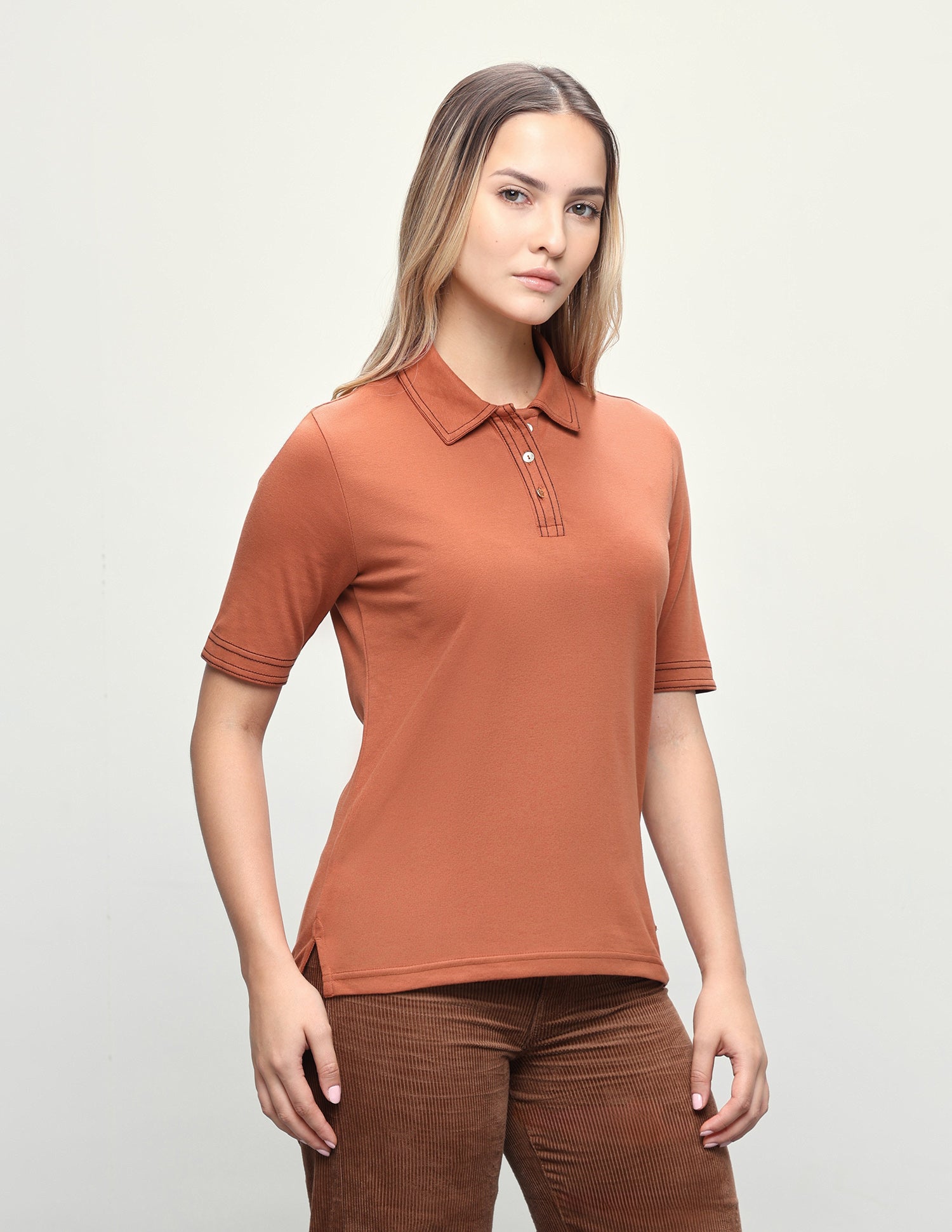 Solid Regular Fit Polo Shirt Rust - U.S. Polo Assn. India | Large