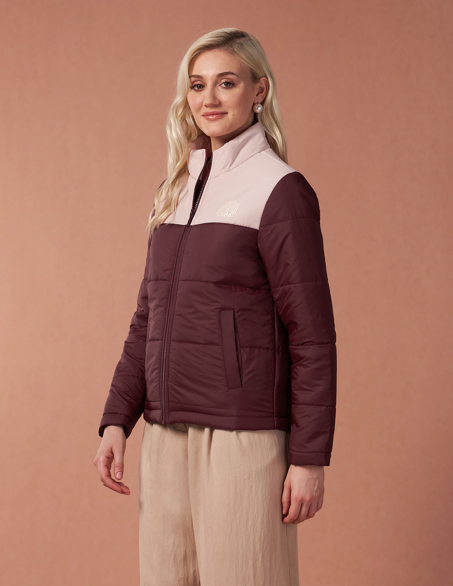 Color Blocked Puffer Jacket Multi - U.S. POLO ASSN. | Large