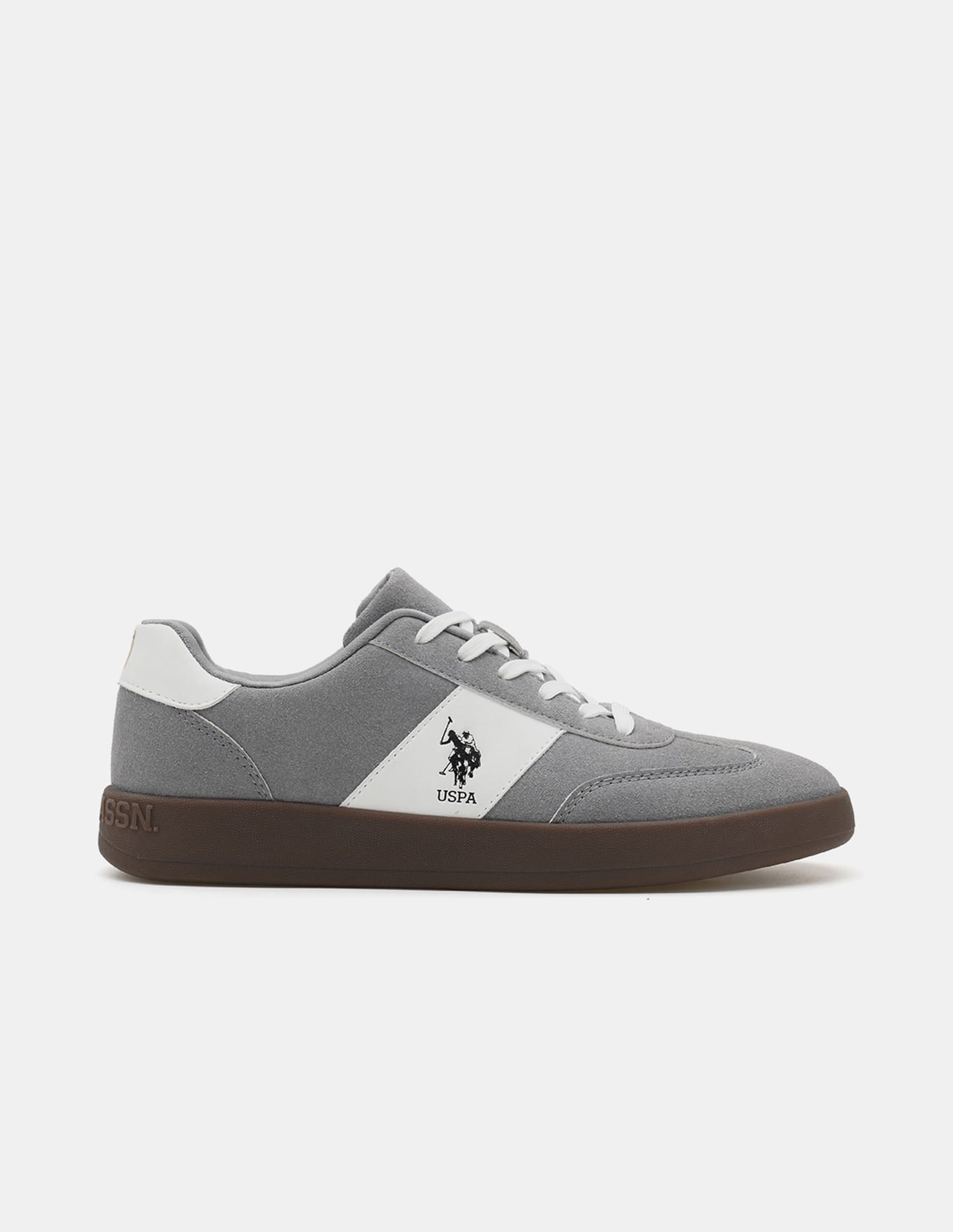 Men Colour Blocked Suede Skylar 2.0 Sneakers Grey - U.S. Polo Assn. India | Large