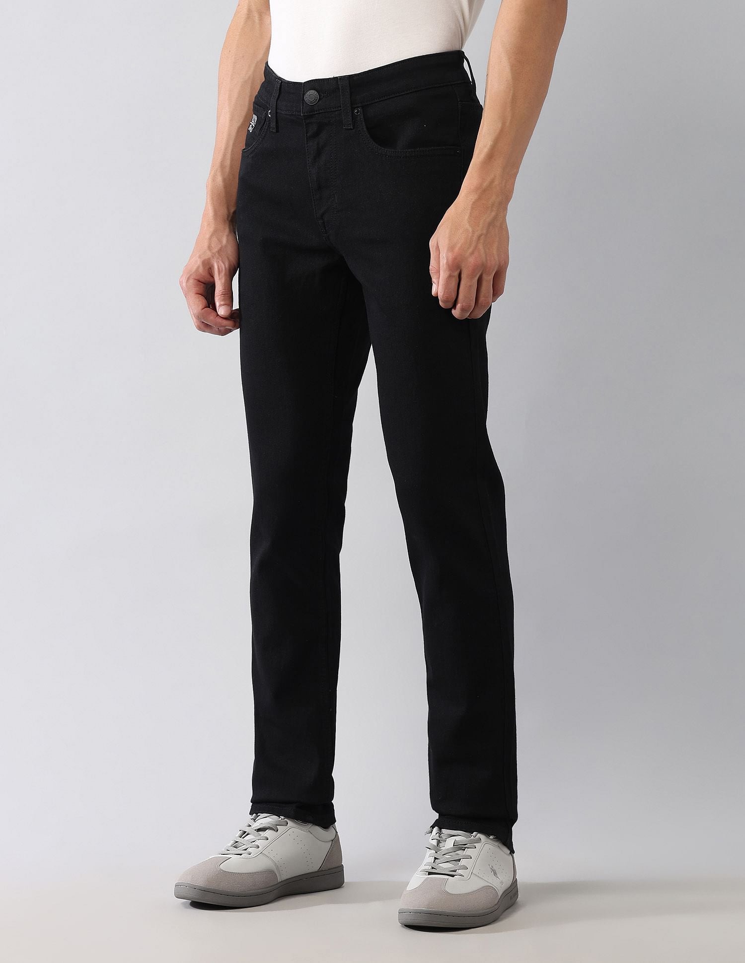 Regallo Skinny Fit Black Jeans Black - U.S. Polo Assn. India | Large