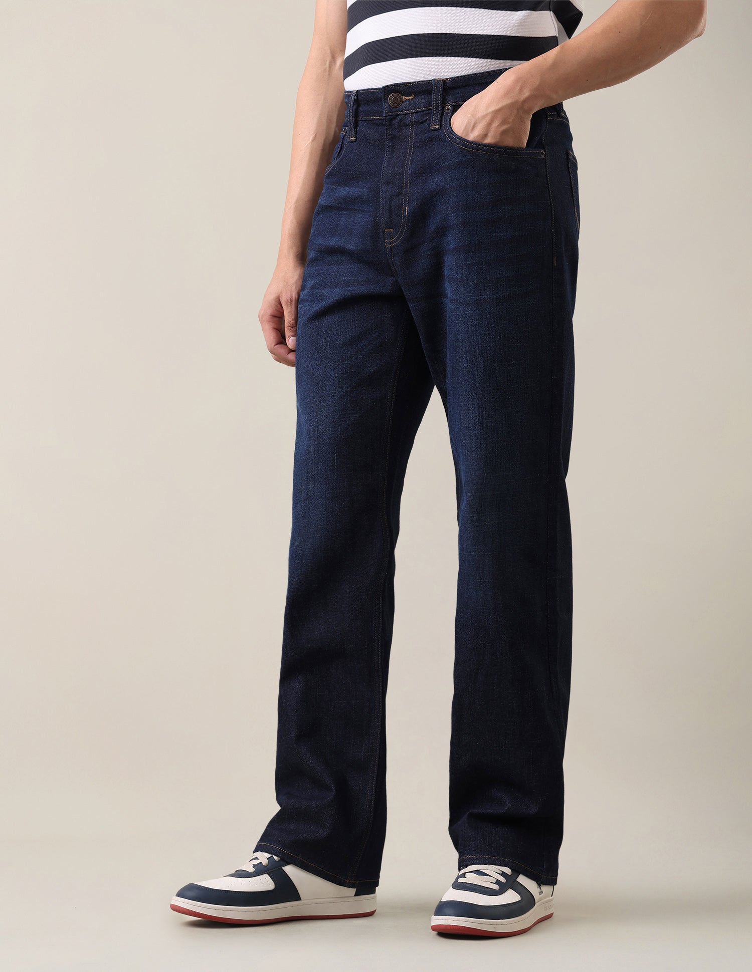 Logan Loose Straight Fit Blue Jeans Dark Indigo - U.S. Polo Assn. India | Large