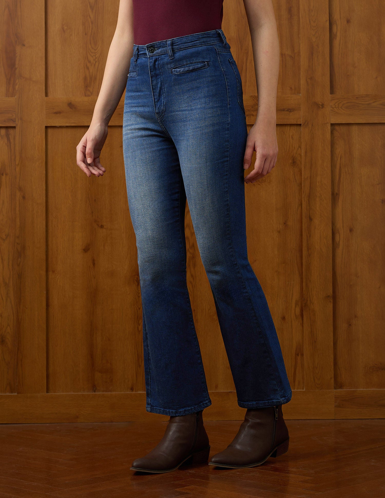 Ultra High-Rise Bootcut Fit Jeans Blue - U.S. POLO ASSN. | Large