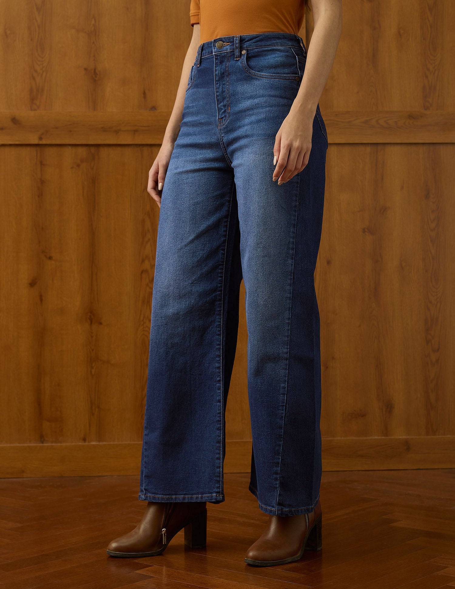 High Rise Baggy Fit Jeans Blue - U.S. POLO ASSN. | Large