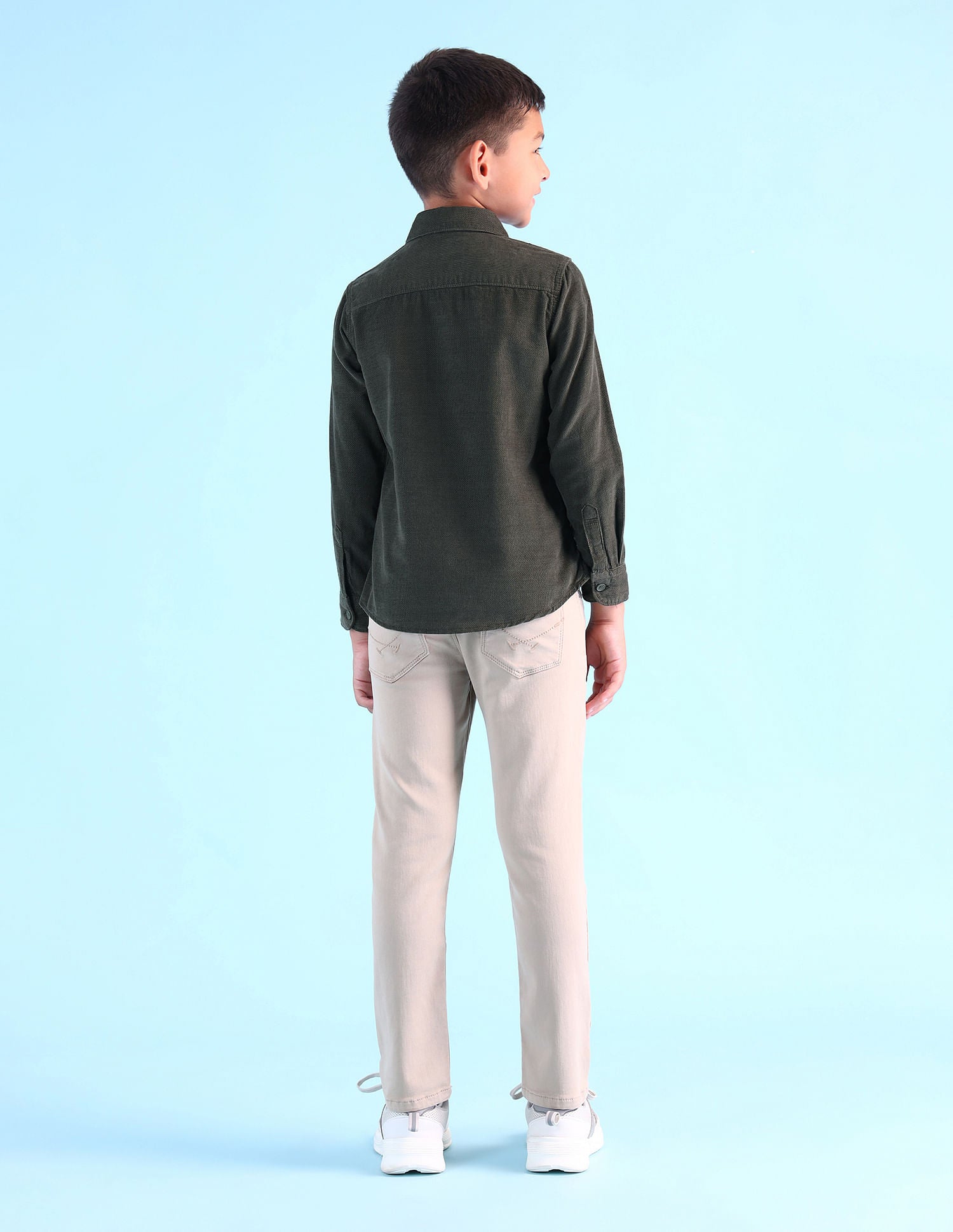 Boys Cotton Knitted Shirt Olive - U.S. POLO ASSN. | Large