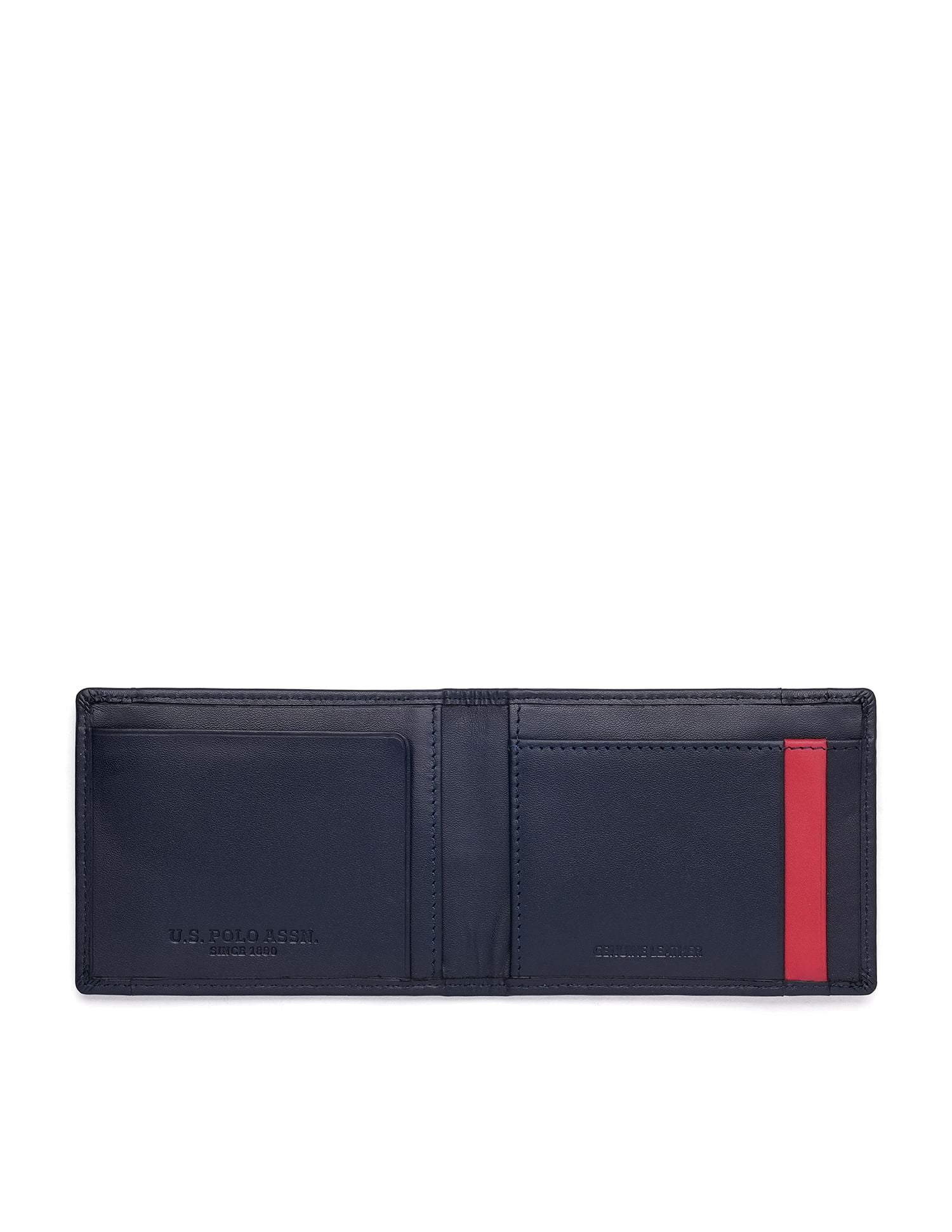Muster Bi-Fold Solid Wallet Navy - U.S. POLO ASSN. | Large