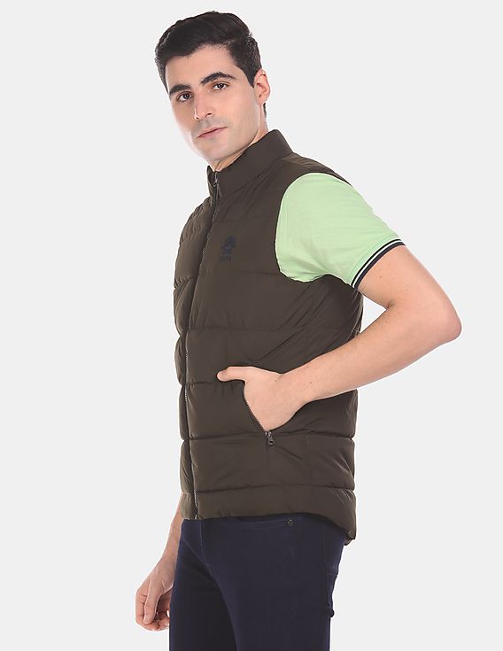 Sleeveless Quilted Gilet Jacket Olive - U.S. Polo Assn. India | Large