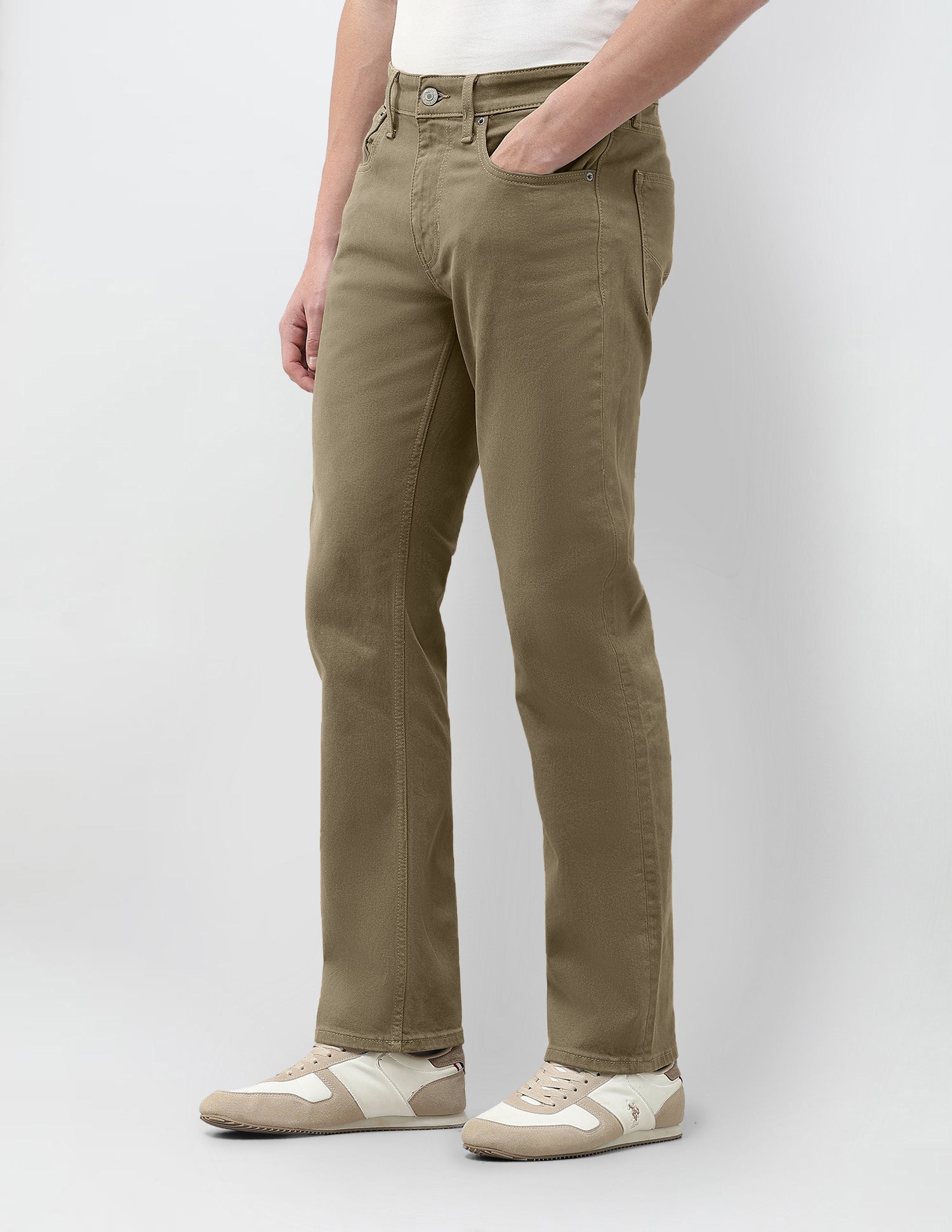 Harold Slim Straight Fit Brown Jeans Tan - U.S. Polo Assn. India | Large