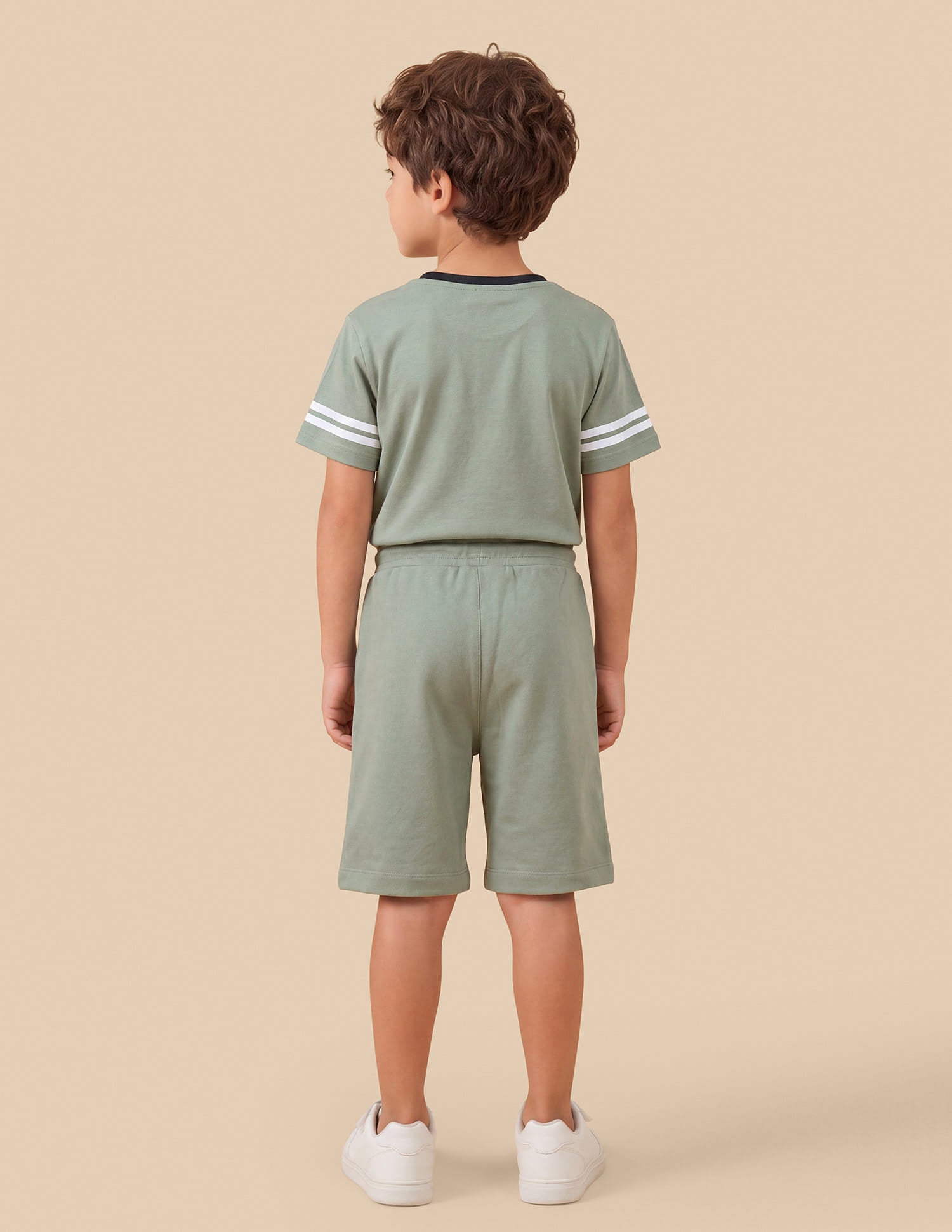 Solid Regular Fit Shorts Green - U.S. Polo Assn. India | Large