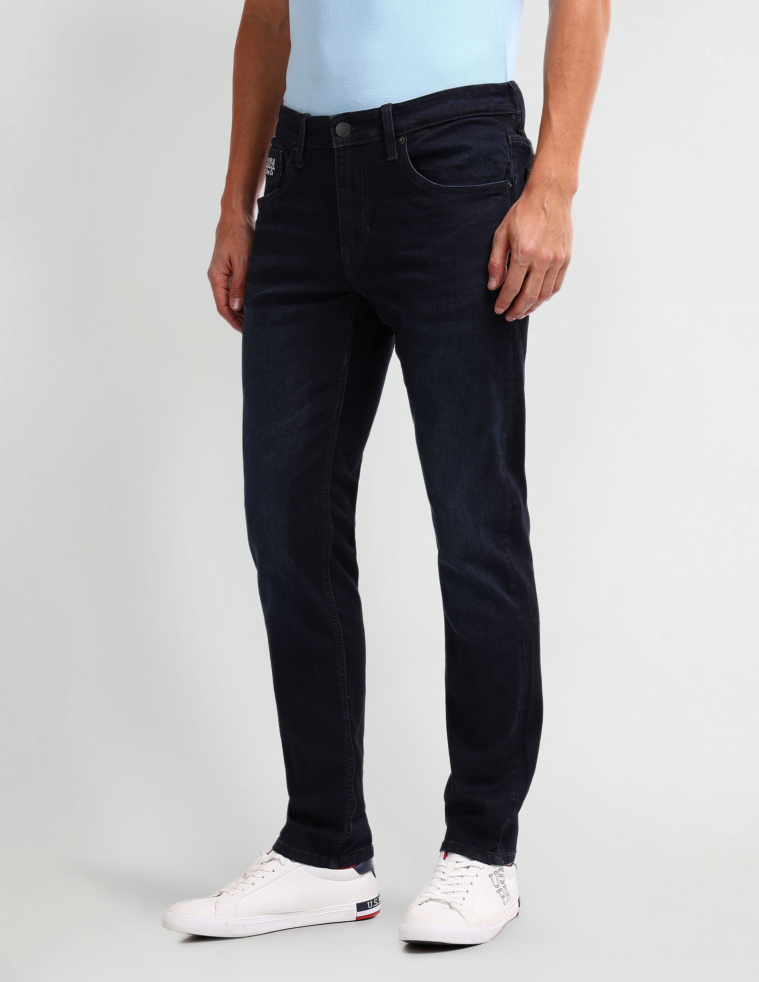 Brandon Slim Tapered Blue Jeans Blue - U.S. Polo Assn. India | Large