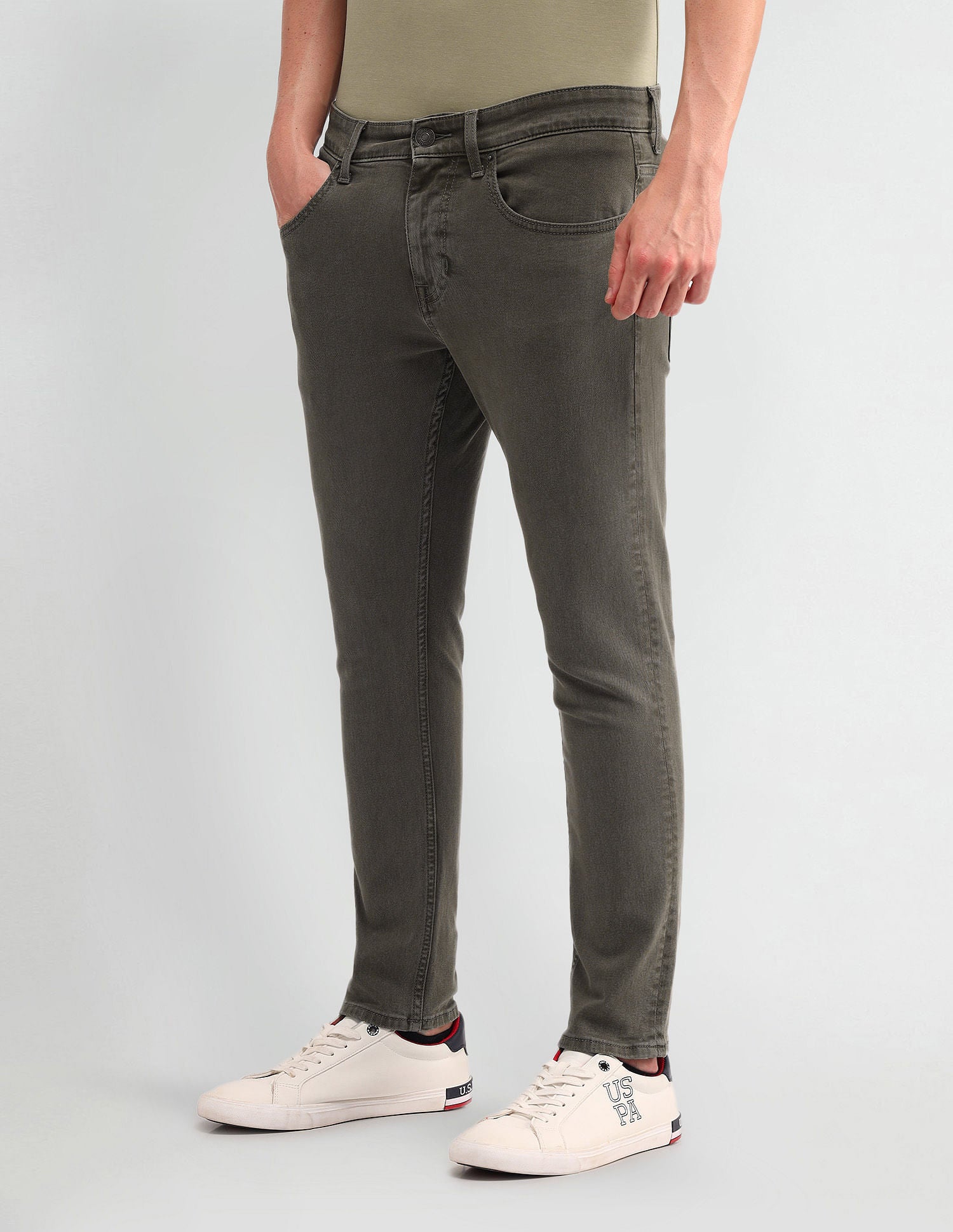 Henry Cropped Fit Jeans Olive - U.S. POLO ASSN. | Large