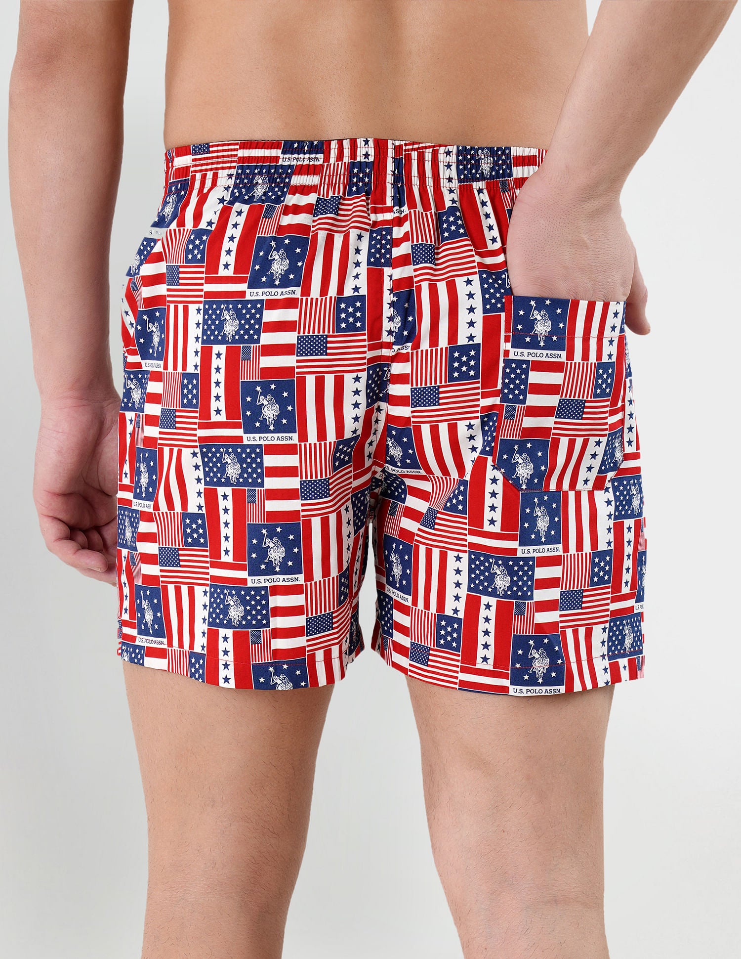 Graphic Print Cotton I657 Boxers - Pack Of 1 Red - U.S. POLO ASSN. | Large