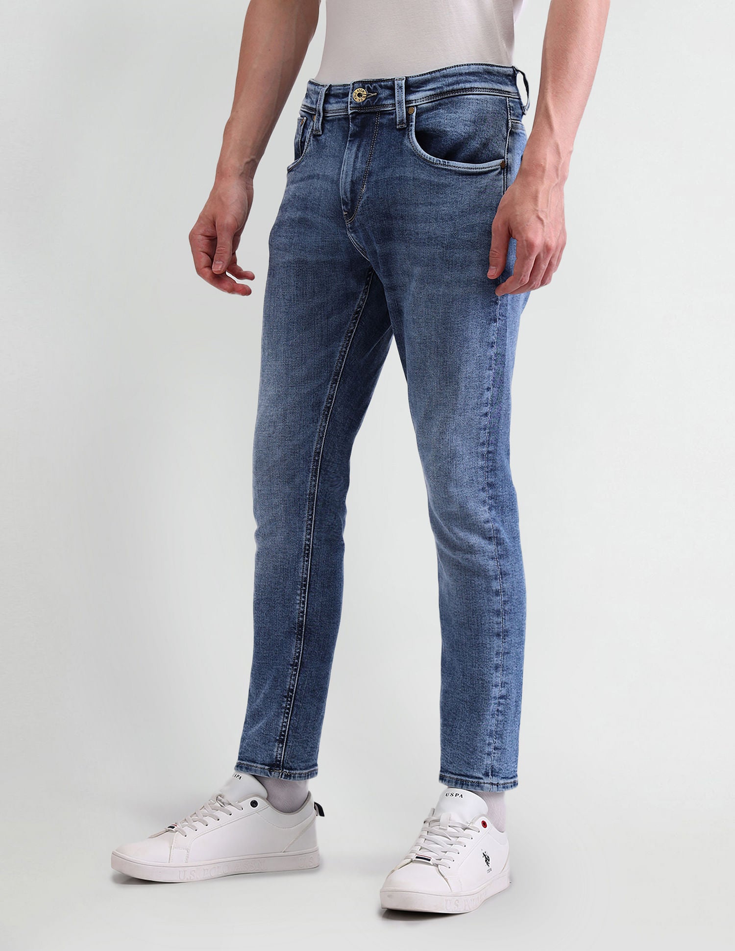 Henry Tapered Blue Jeans Blue - U.S. POLO ASSN. | Large