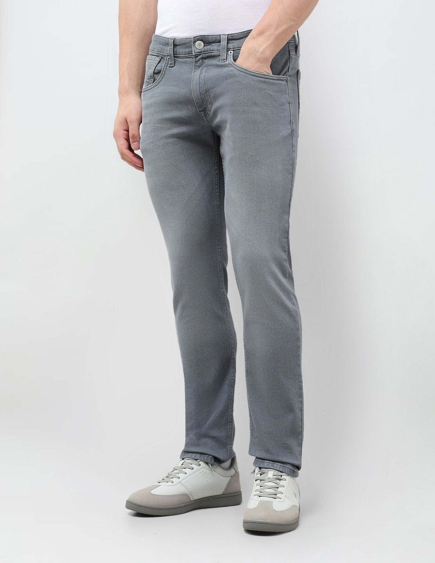 Brandon Slim Tapered Fit Stone Washed Jeans Grey - U.S. POLO ASSN. | Large