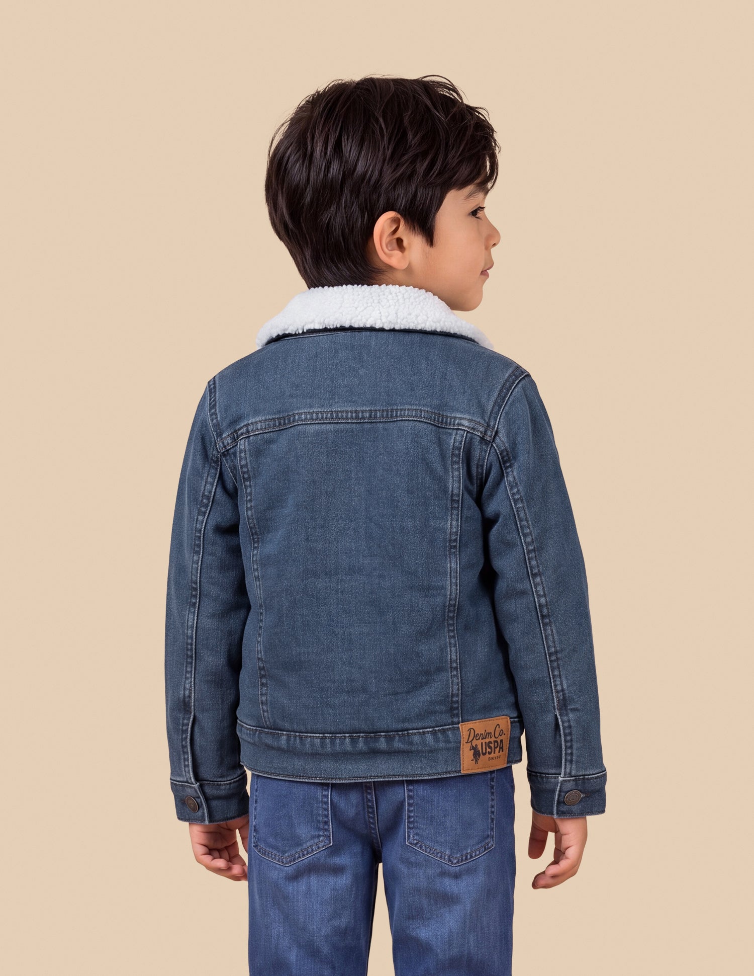 Solid Regular Fit Denim Jacket Blue - U.S. Polo Assn. India | Large