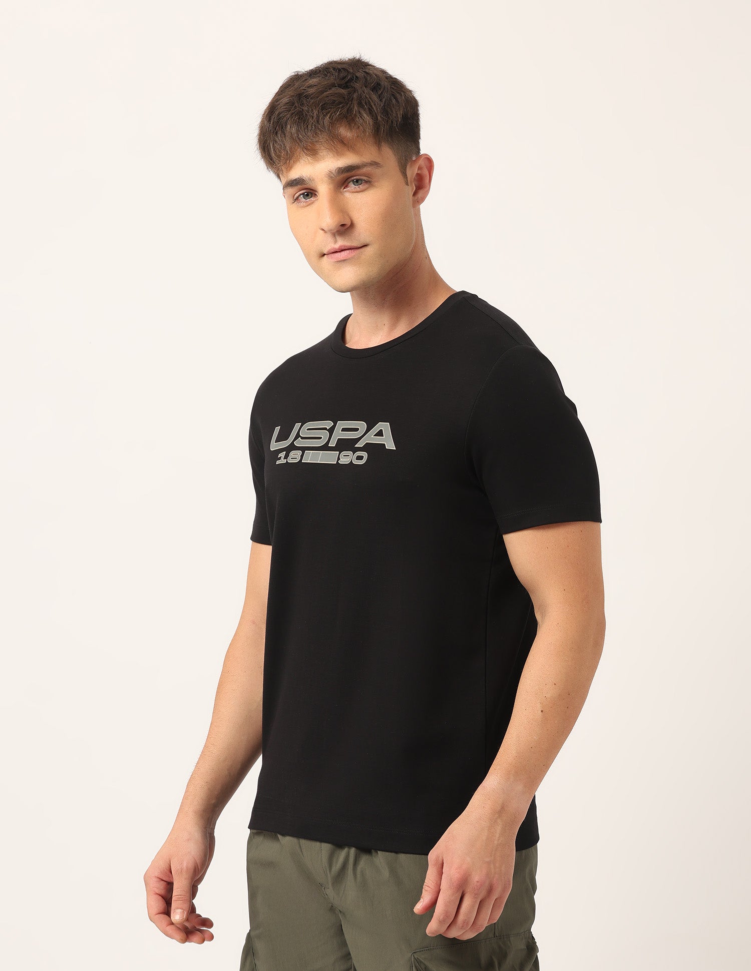 Brand Printed Muscle Fit T-Shirt Black - U.S. POLO ASSN. | Large