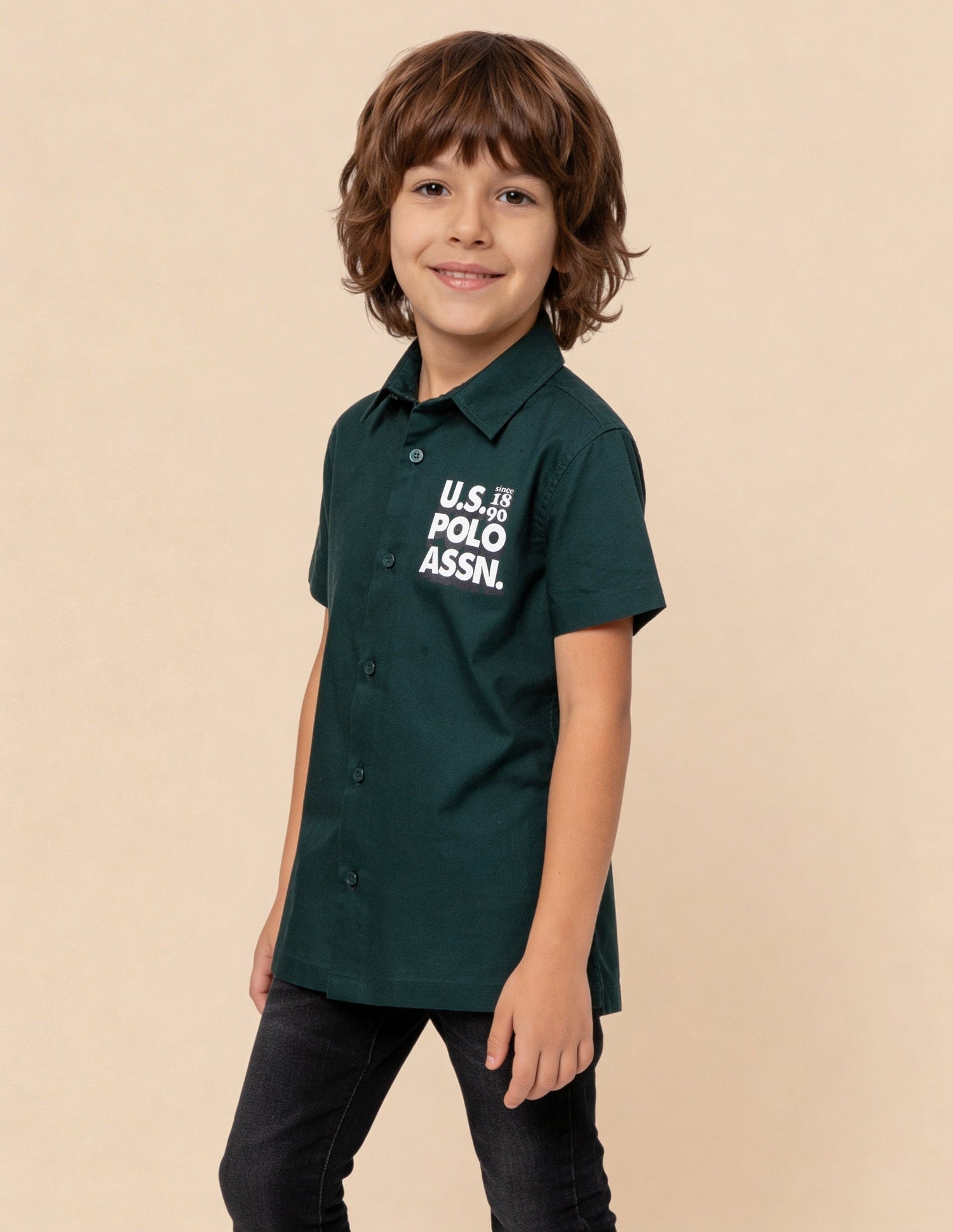Solid Oxford Shirt Green - U.S. Polo Assn. India | Large