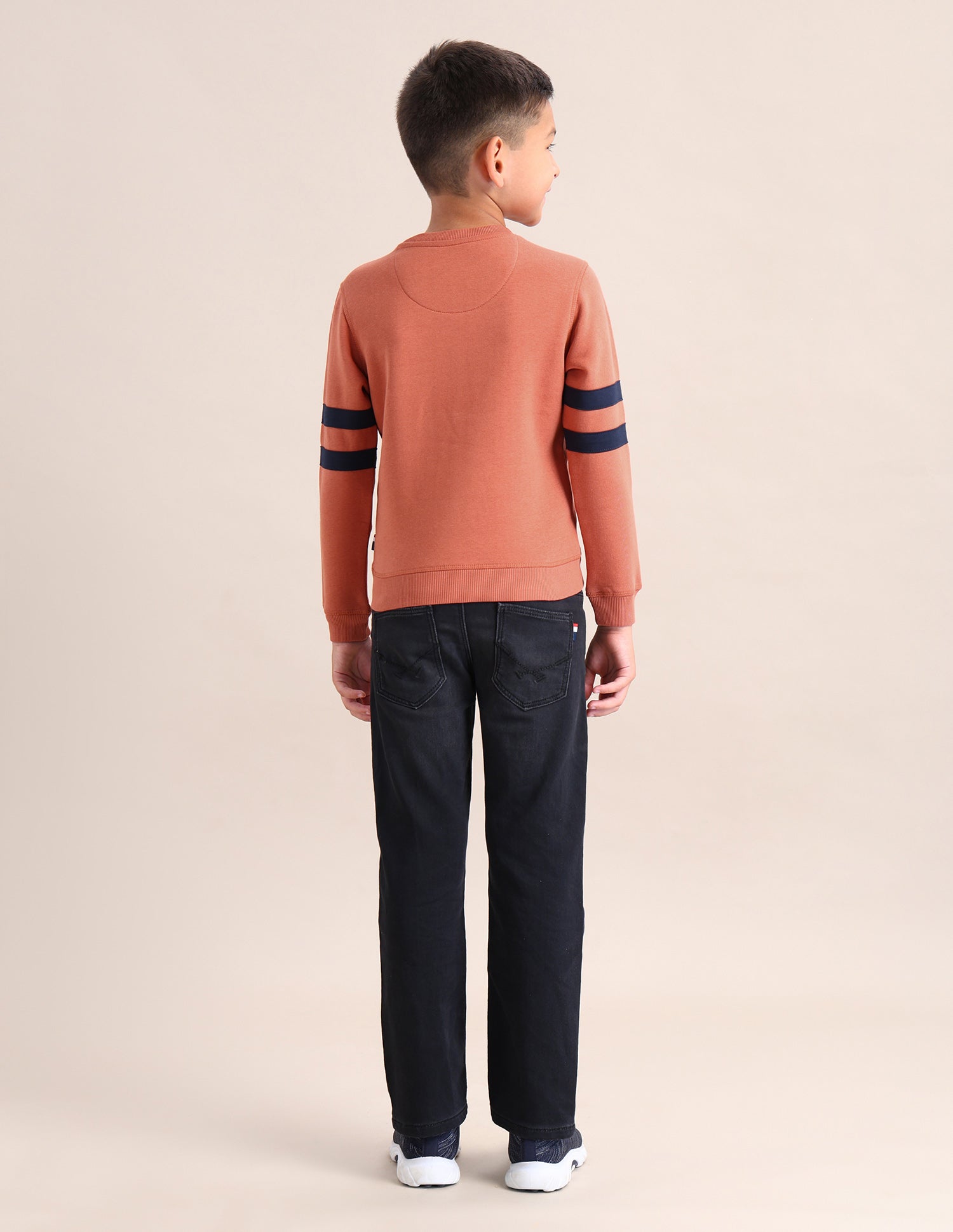 Boys Brand Printed Regular Fit Sweatshirt Orange - U.S. POLO ASSN. | Large