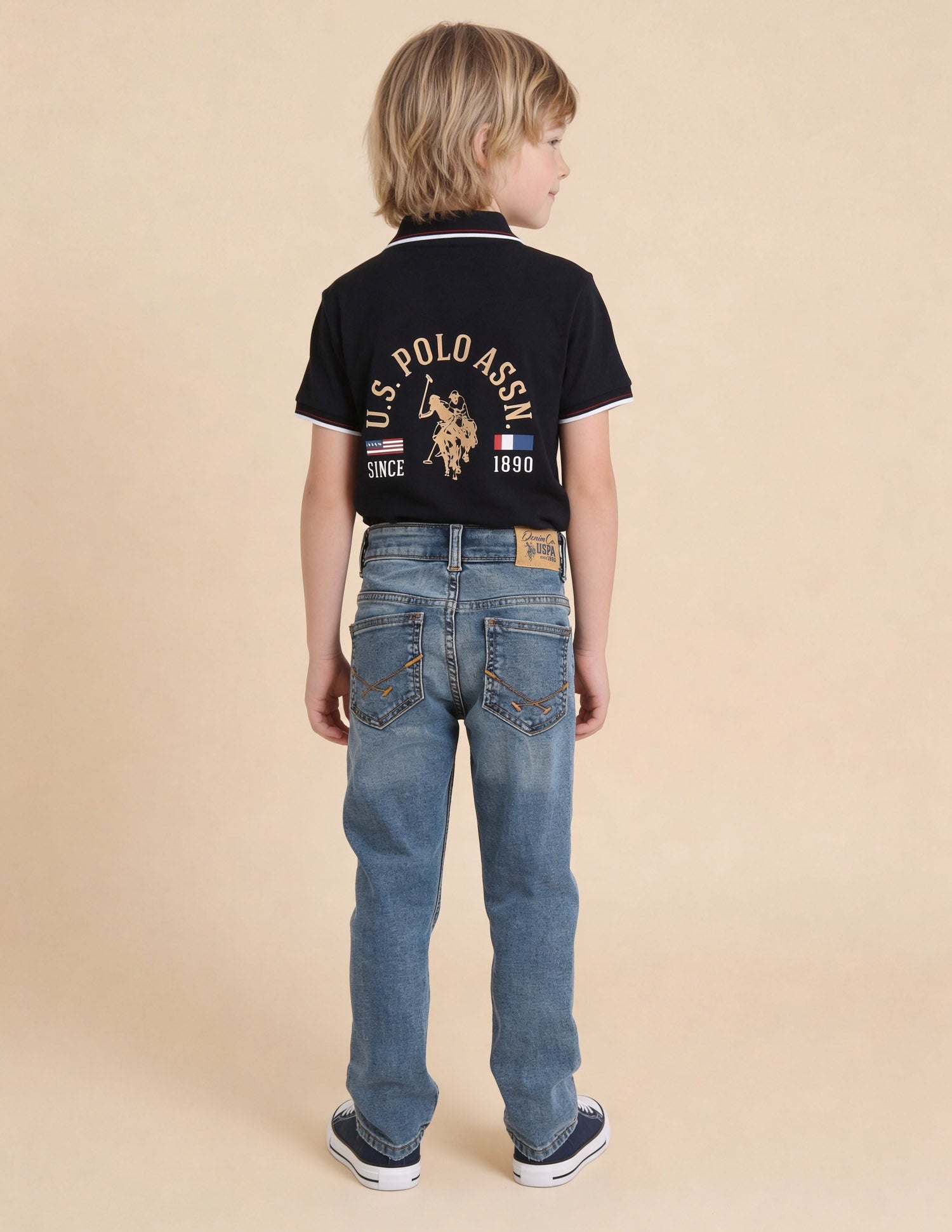 Whiskered Slim Fit Jeans Blue - U.S. Polo Assn. India | Large