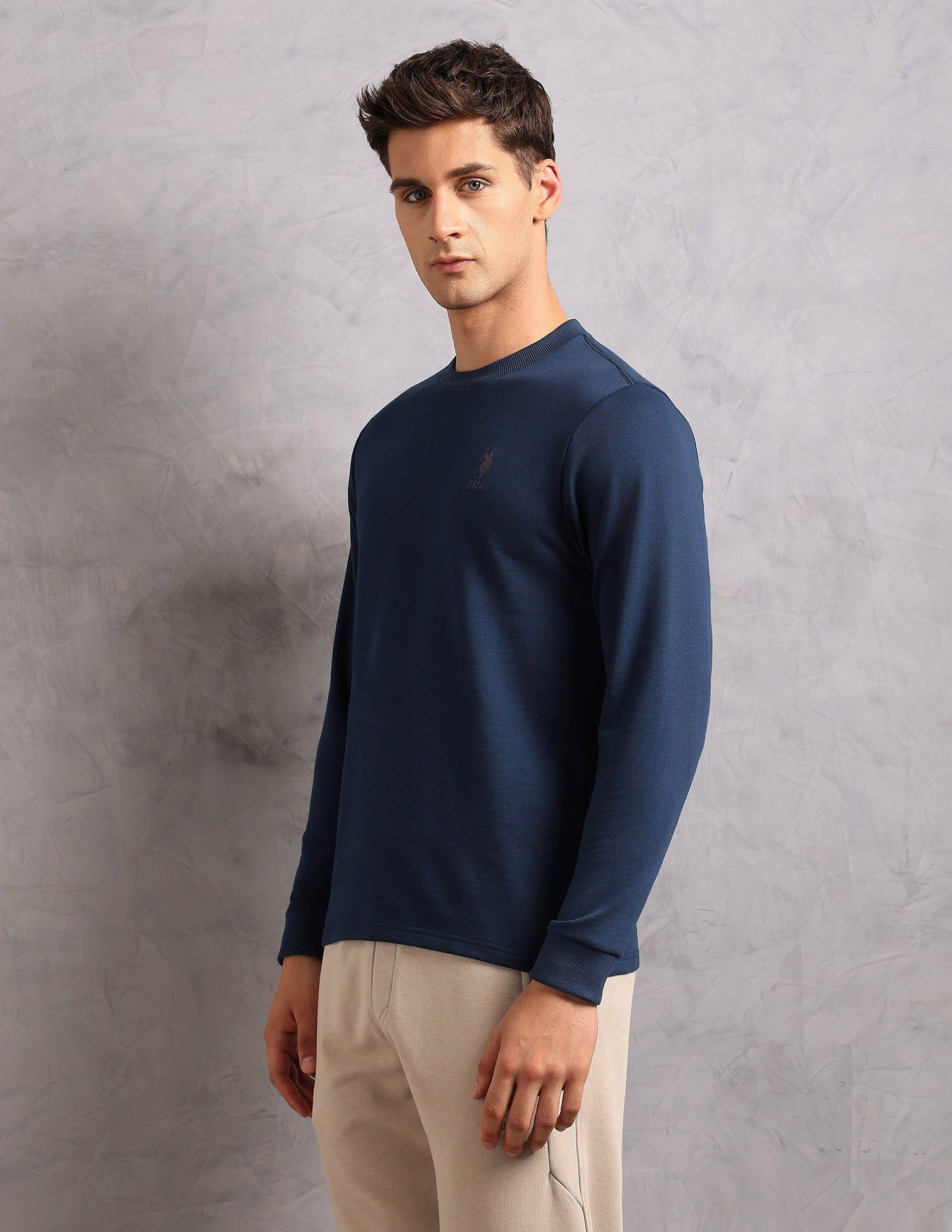 Comfort Fit Solid OEE14 Lounge T-Shirt - Pack Of 1 Navy - U.S. POLO ASSN. | Large