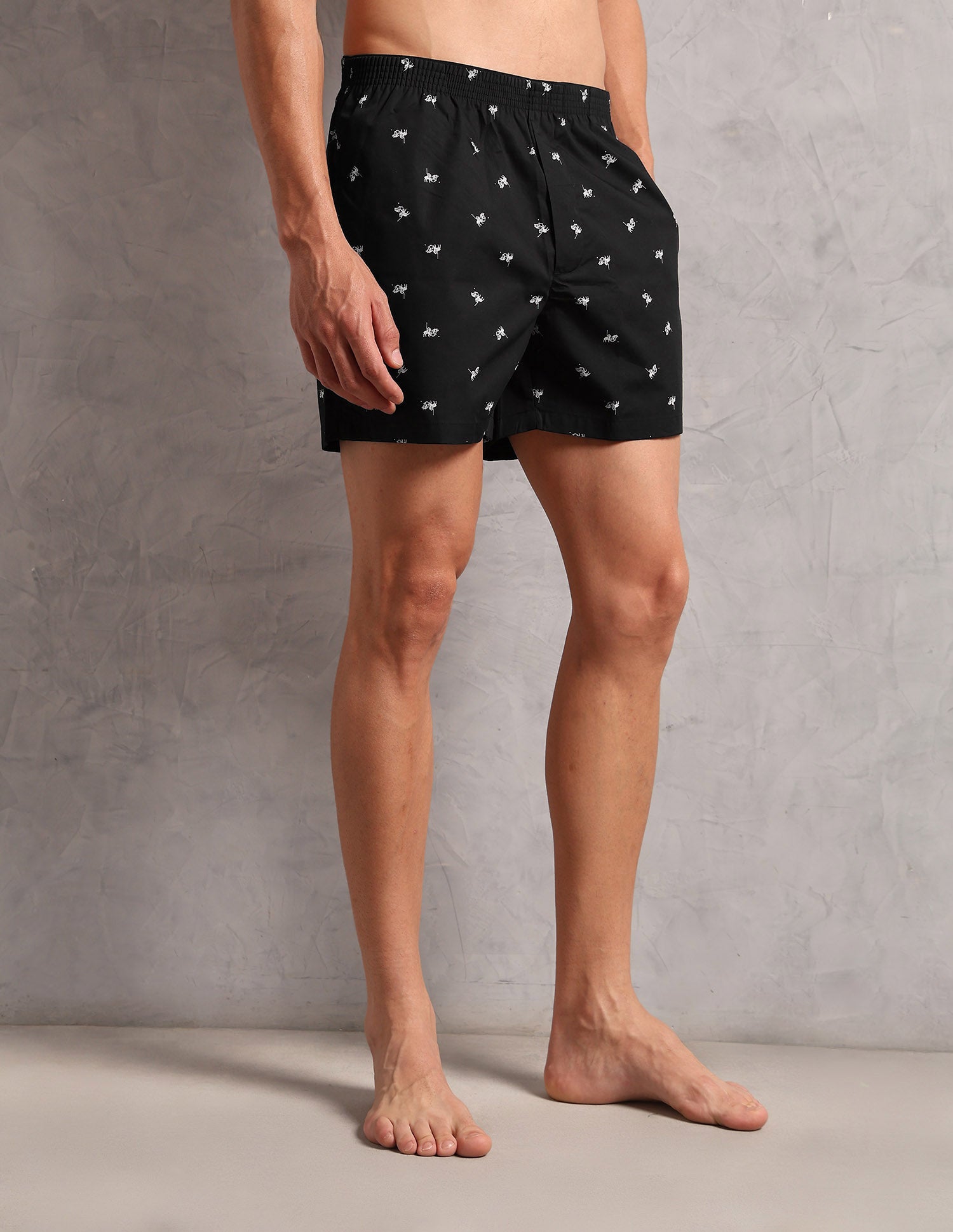 Pure Cotton Printed OEX11 Boxers - Pack Of 1 Black - U.S. POLO ASSN. | Large